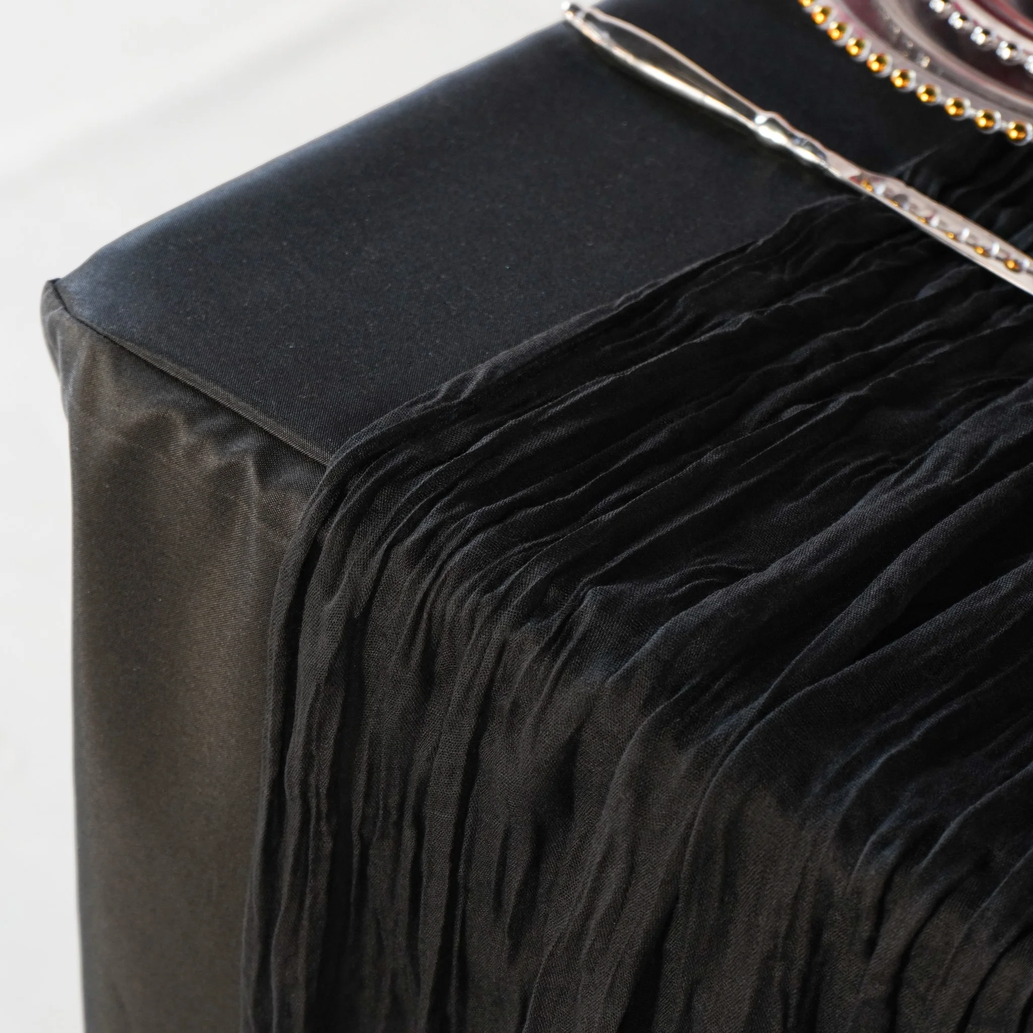 Premium Cheesecloth Table Runner 16FT x 25" - Black - Image 4
