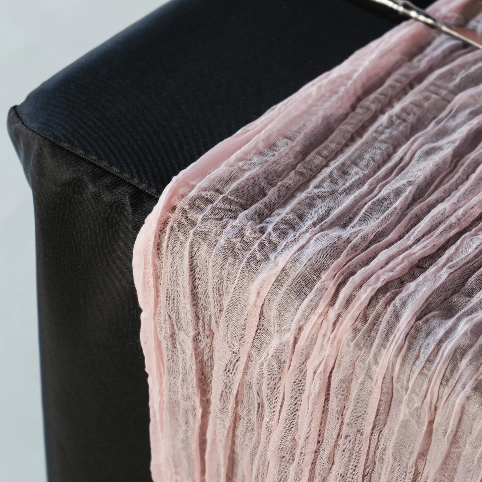 Premium Cheesecloth Table Runner 16FT x 25" - Blush/Rose Gold - Image 6