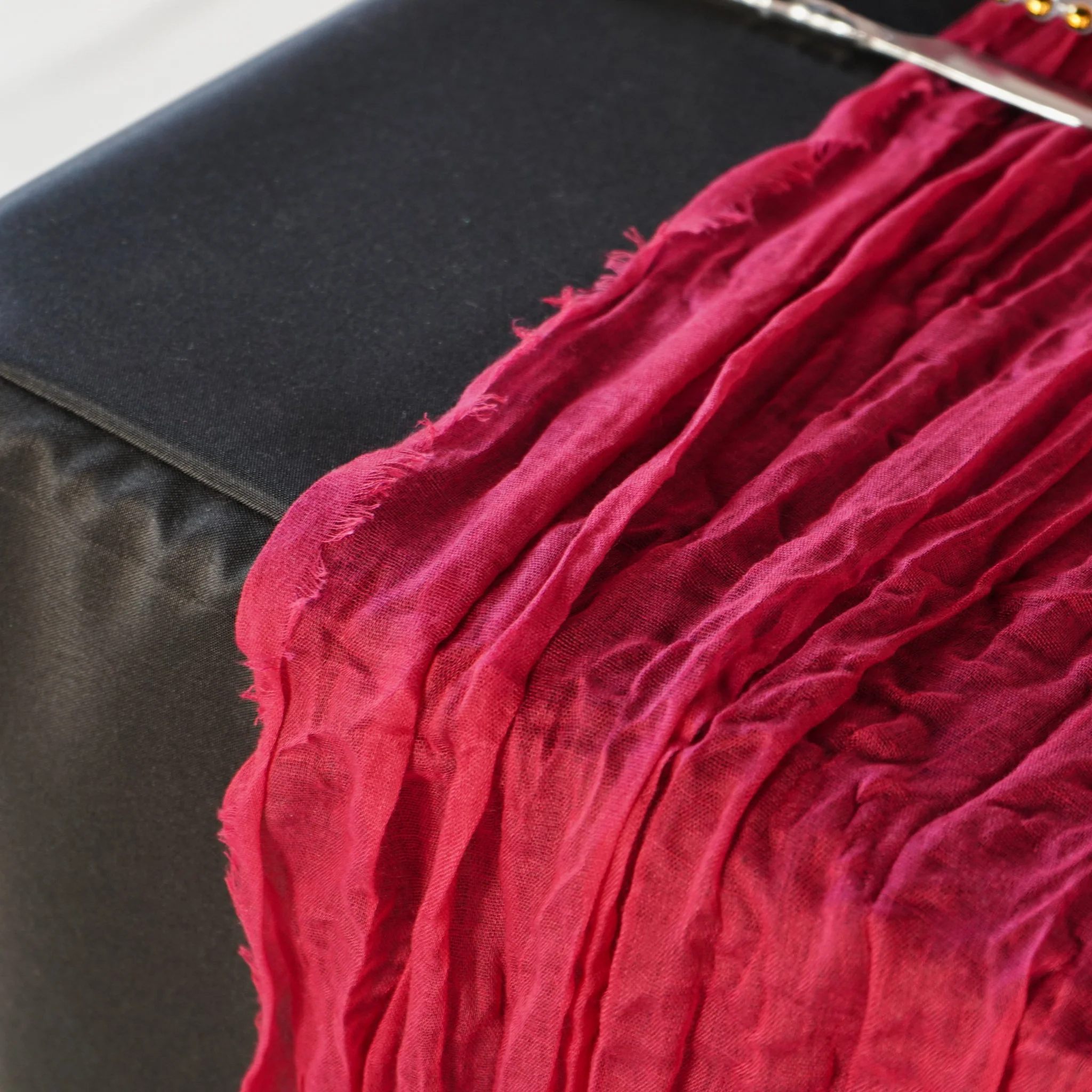 Premium Cheesecloth Table Runner 16FT x 25" - Burgundy - Image 4