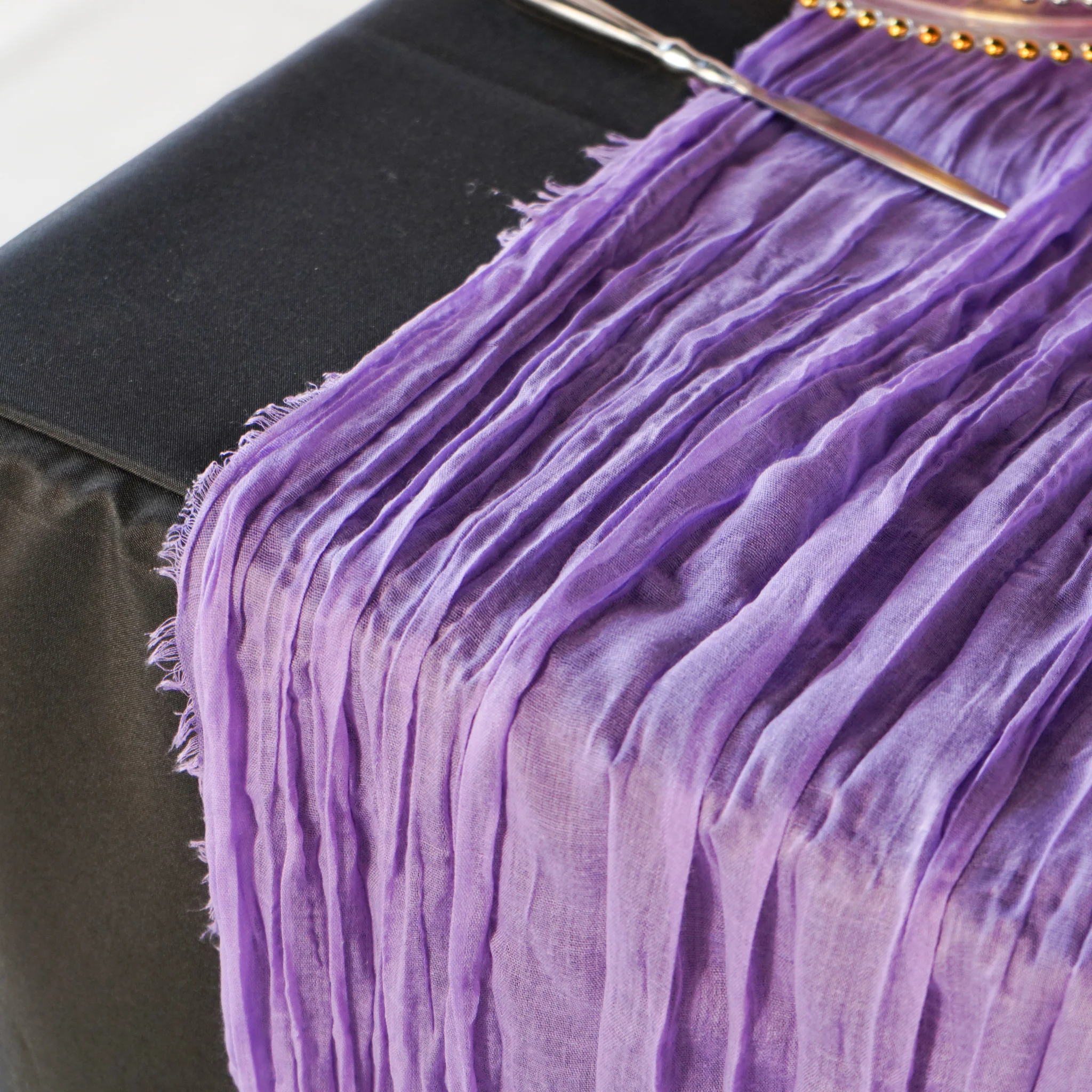 Premium Cheesecloth Table Runner 16FT x 25" - Victorian Lilac/Wisteria - Image 3