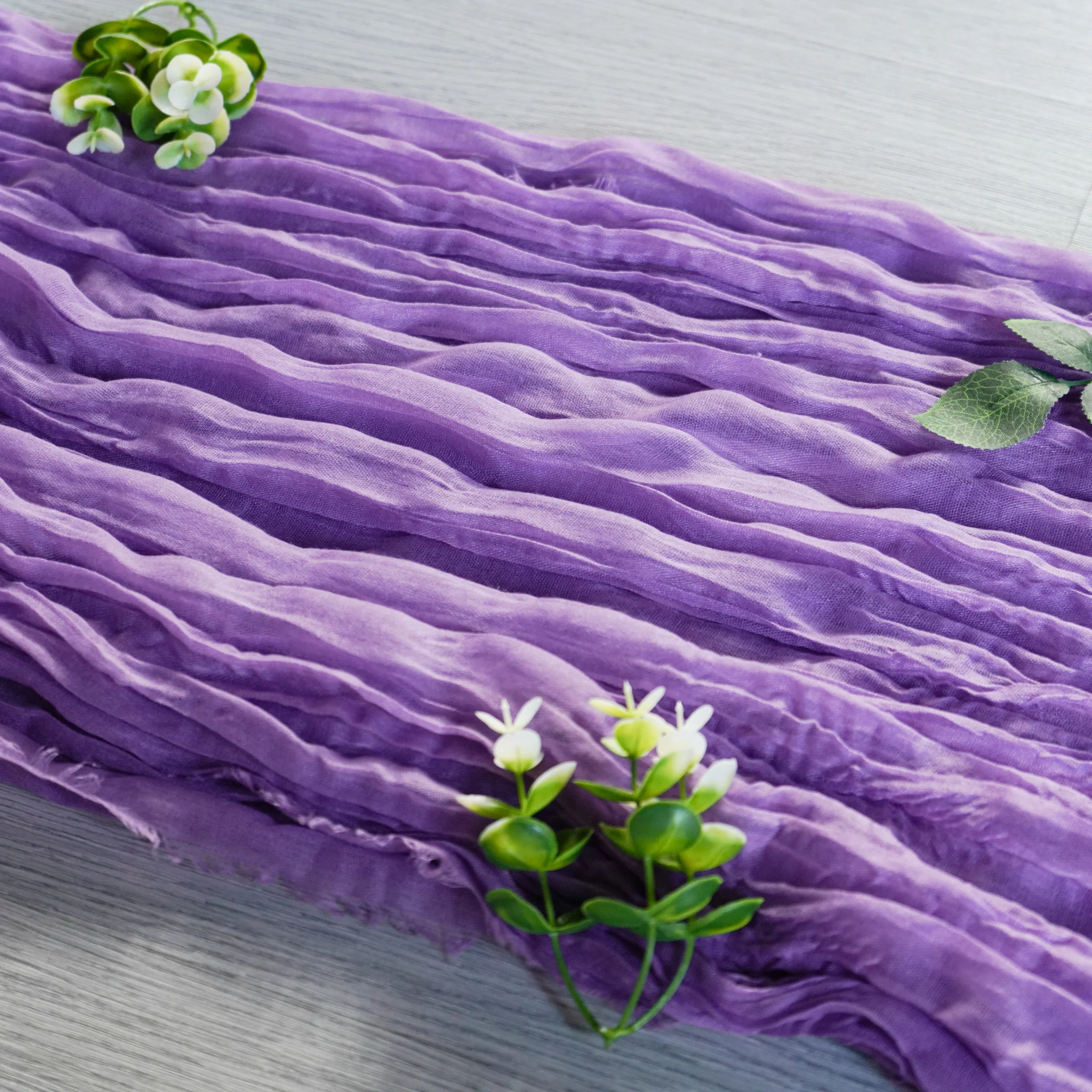 Premium Cheesecloth Table Runner 16FT x 25" - Victorian Lilac/Wisteria - Image 4