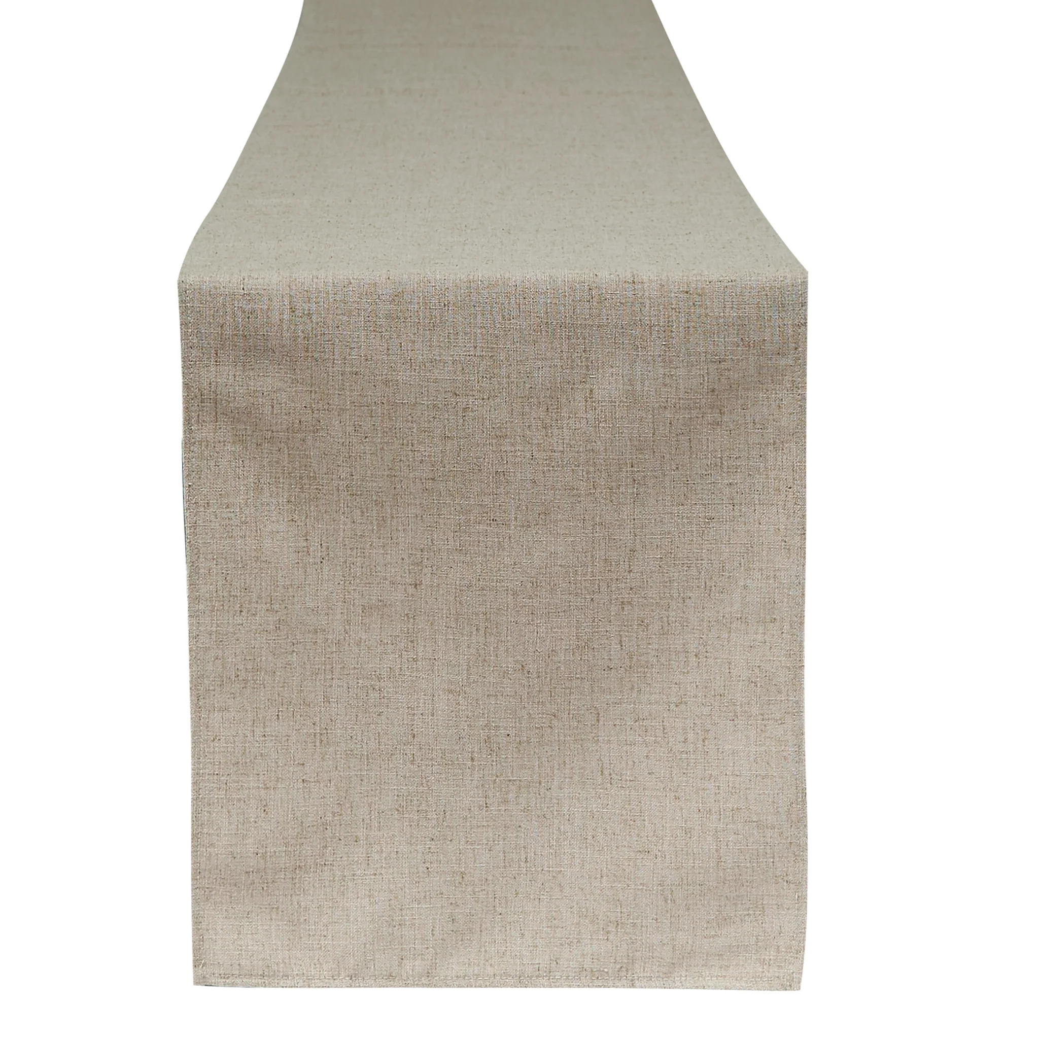 Premium Linen-Look Panama Weave Table Runner - Beige - Image 3