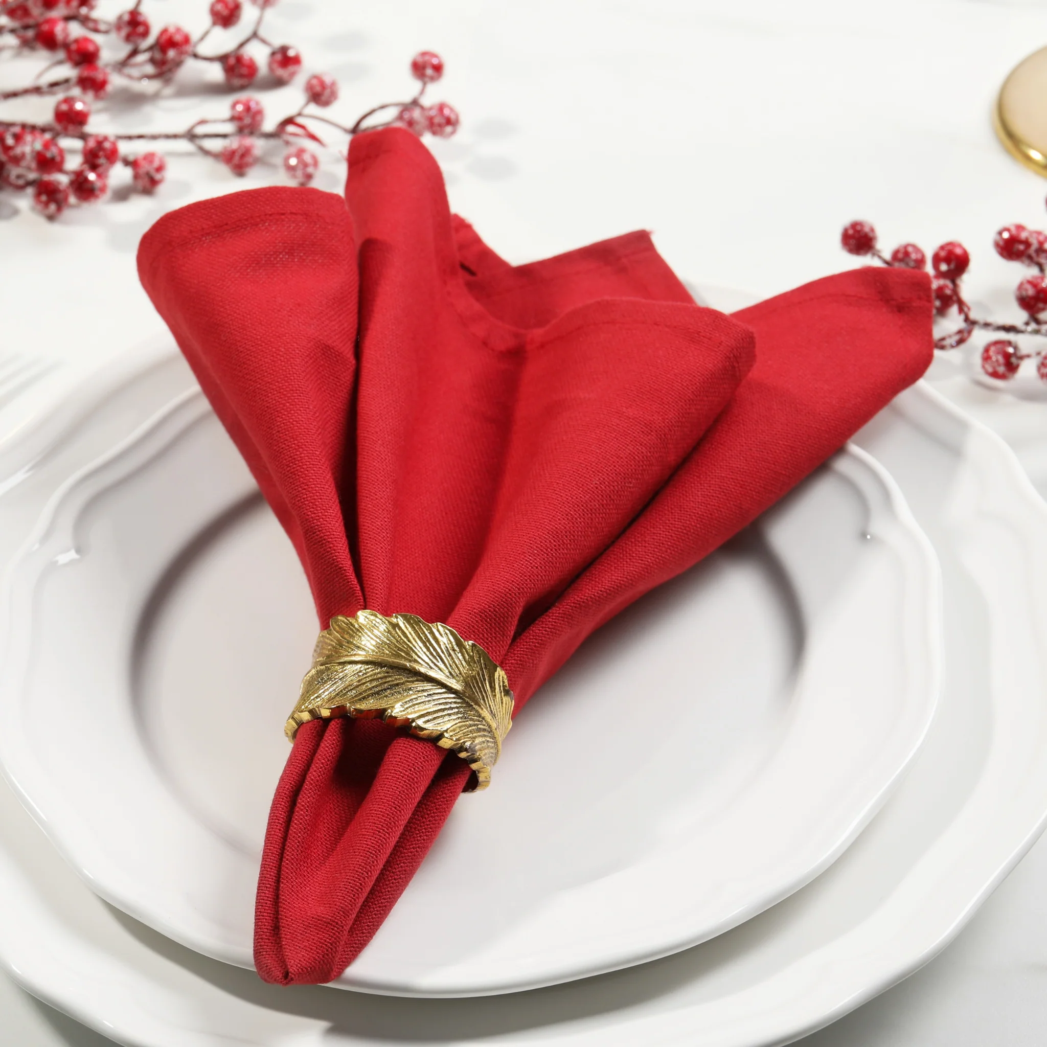 Premium Polyester Napkin 19"x19" - Red - Image 4