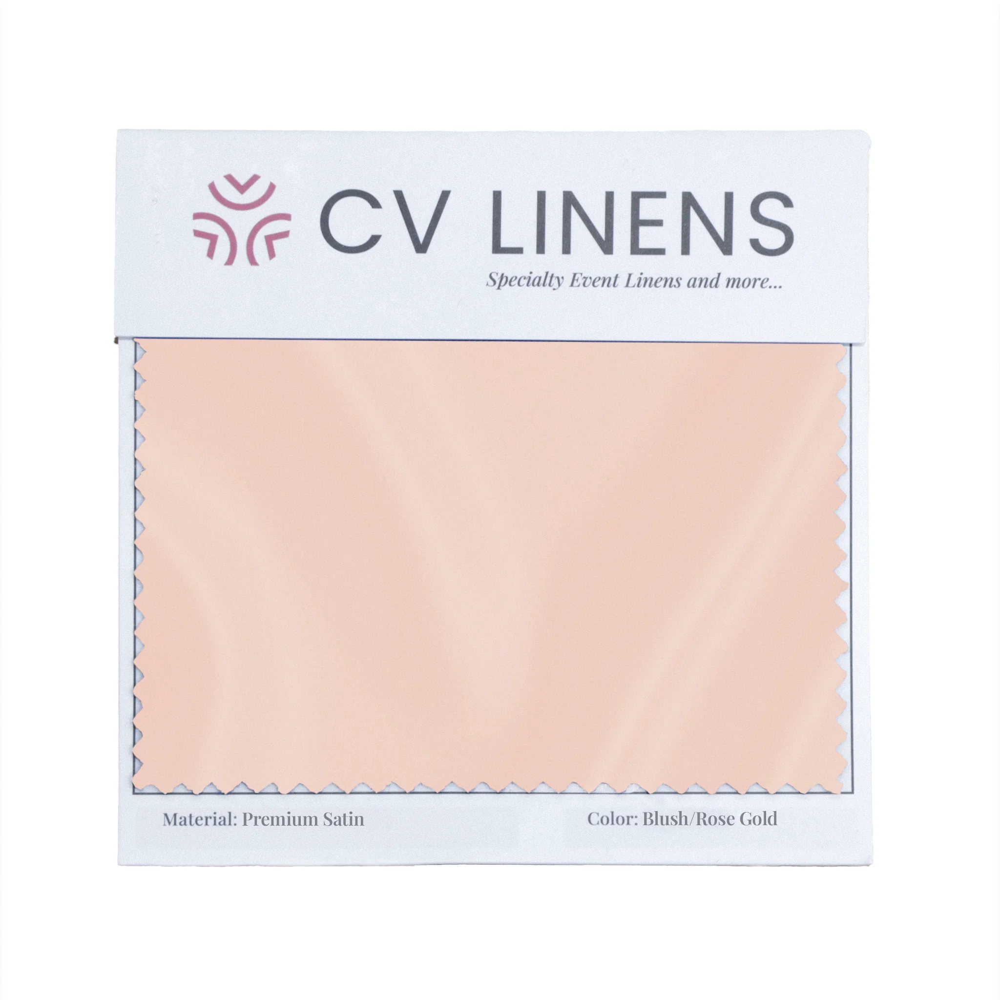 Premium Satin Swatch Card - Blush/Rose Gold