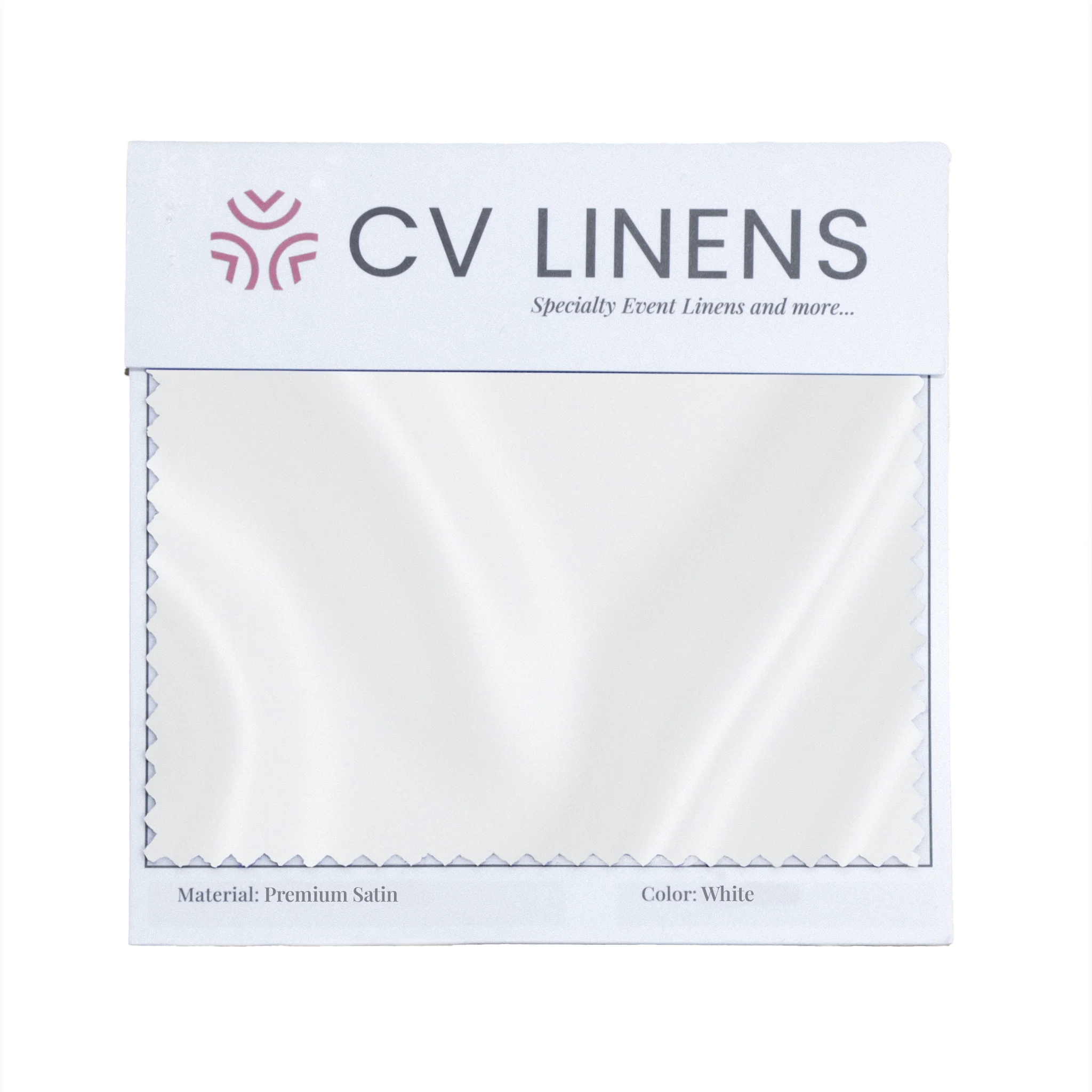 Premium Satin Swatch Card - White