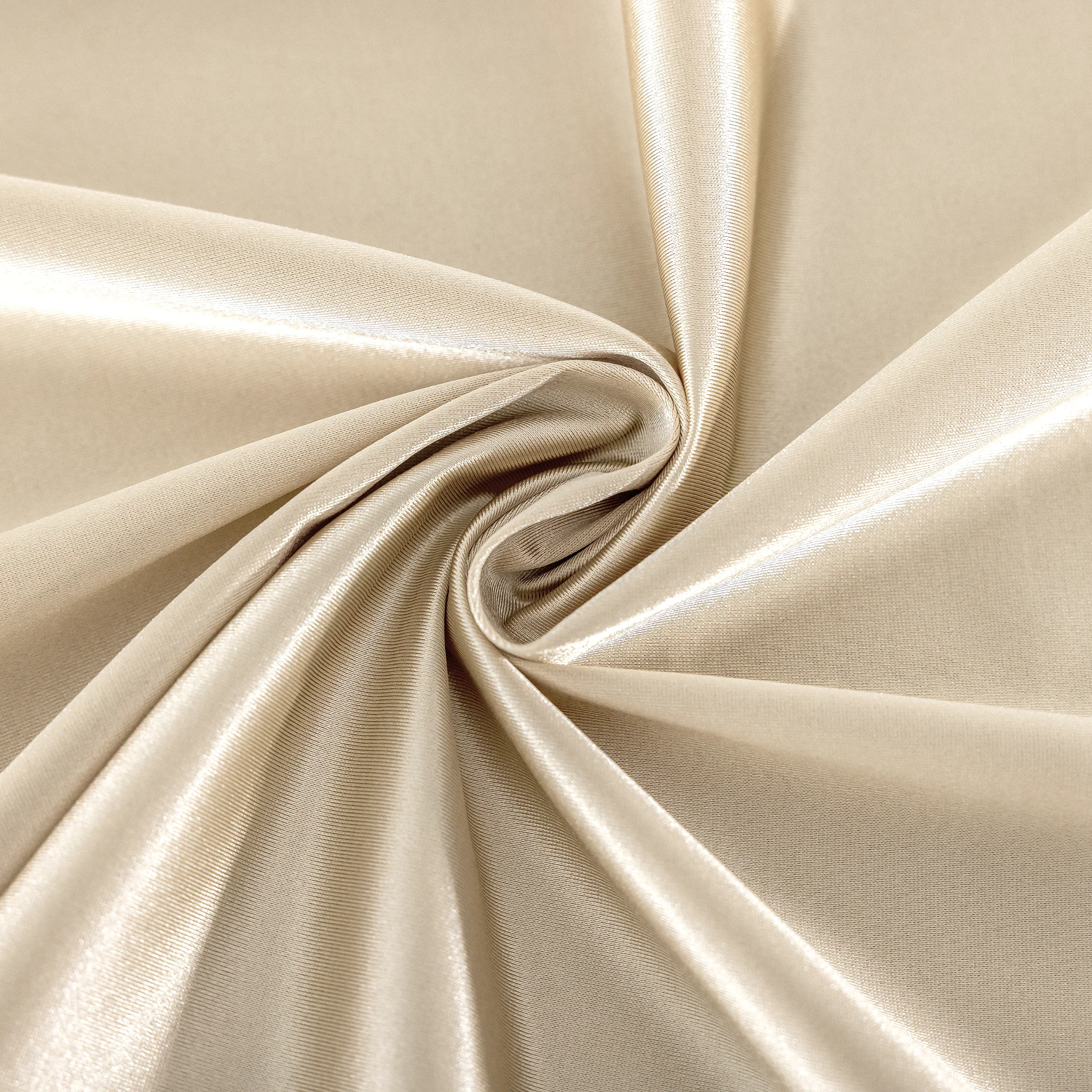 Premium Satin (Wrinkle-Resistant) 108" Round Tablecloth - Champagne - Image 3