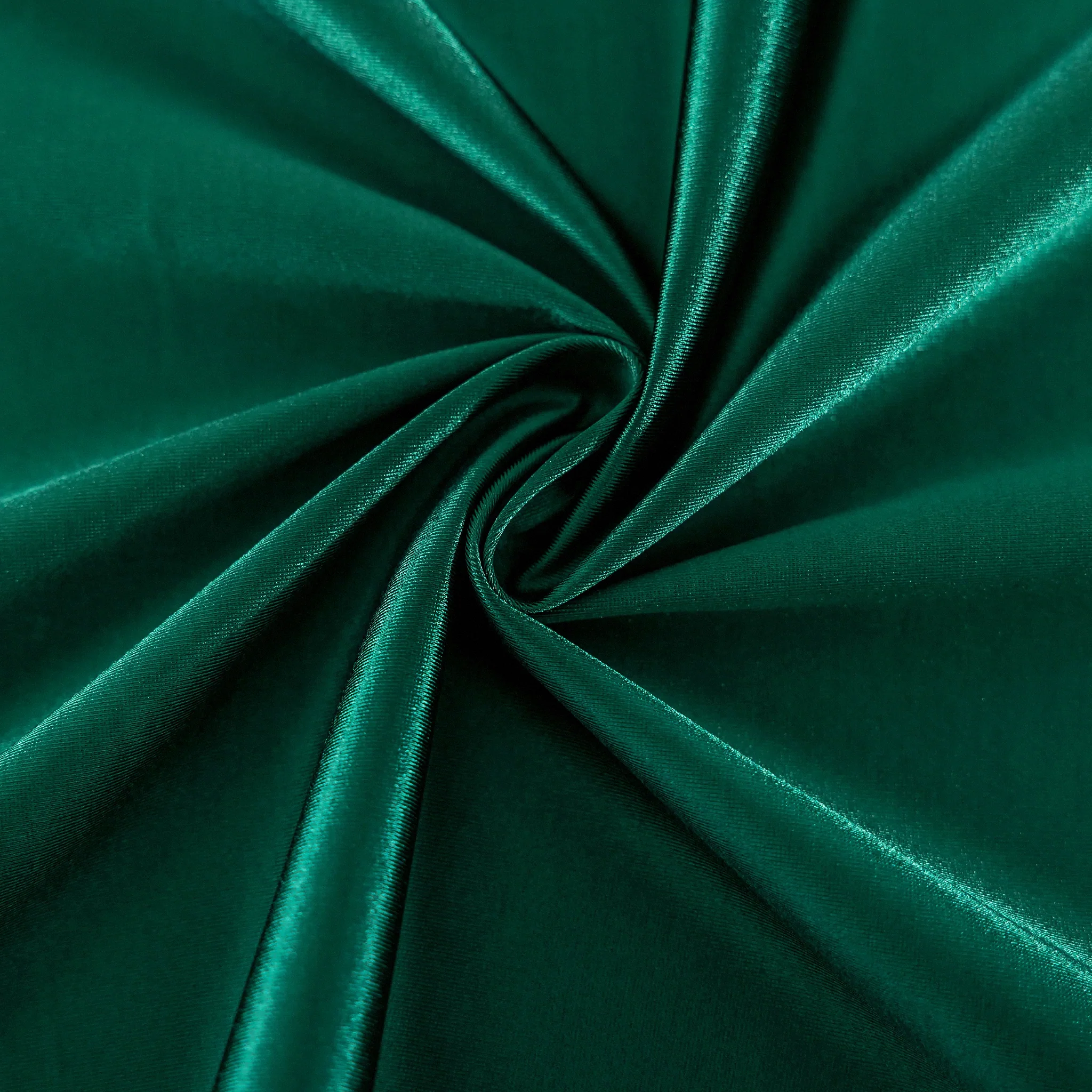 Premium Satin (Wrinkle-Resistant) 108" Round Tablecloth - Emerald Green - Image 3