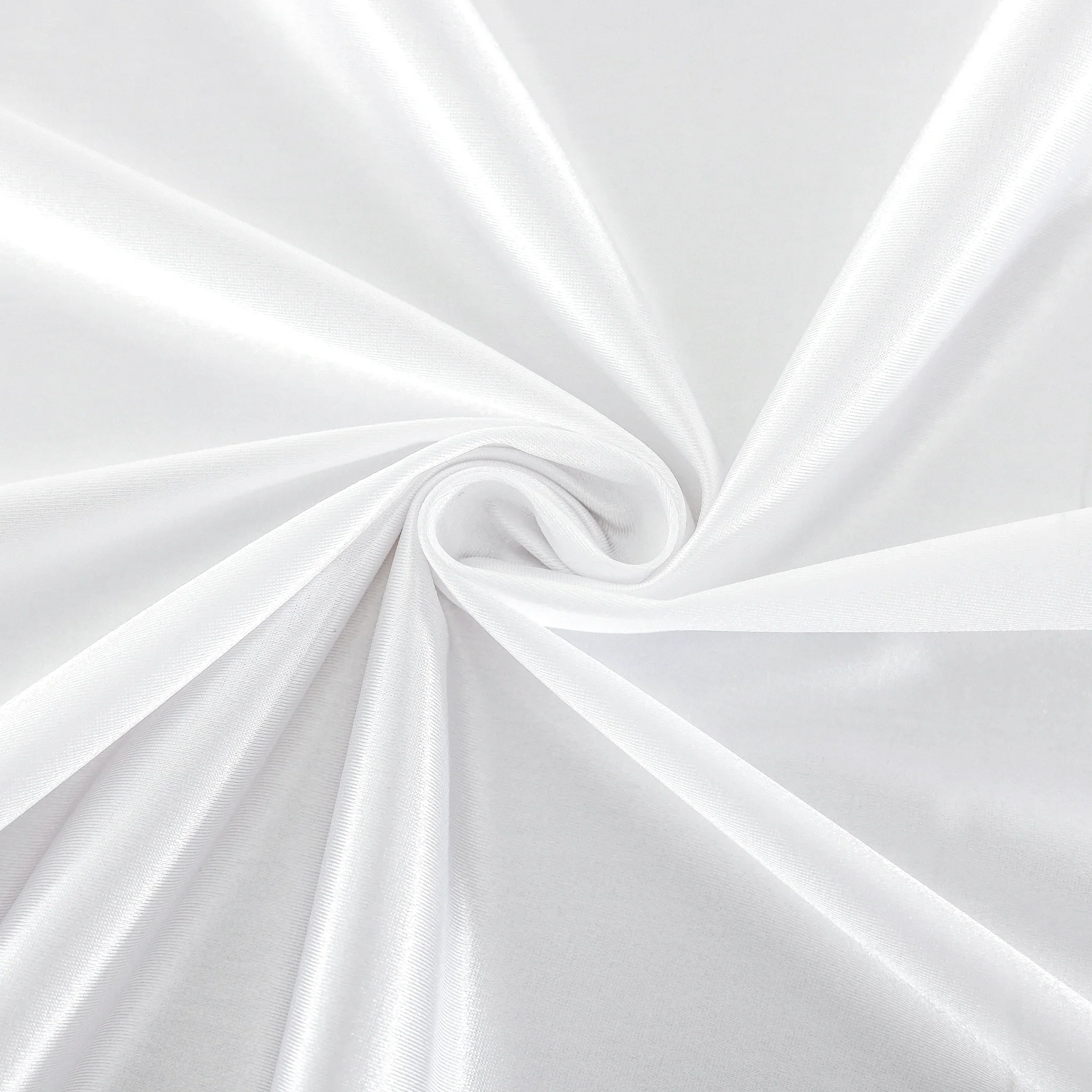 Premium Satin (Wrinkle-Resistant) 108" Round Tablecloth - White - Image 3
