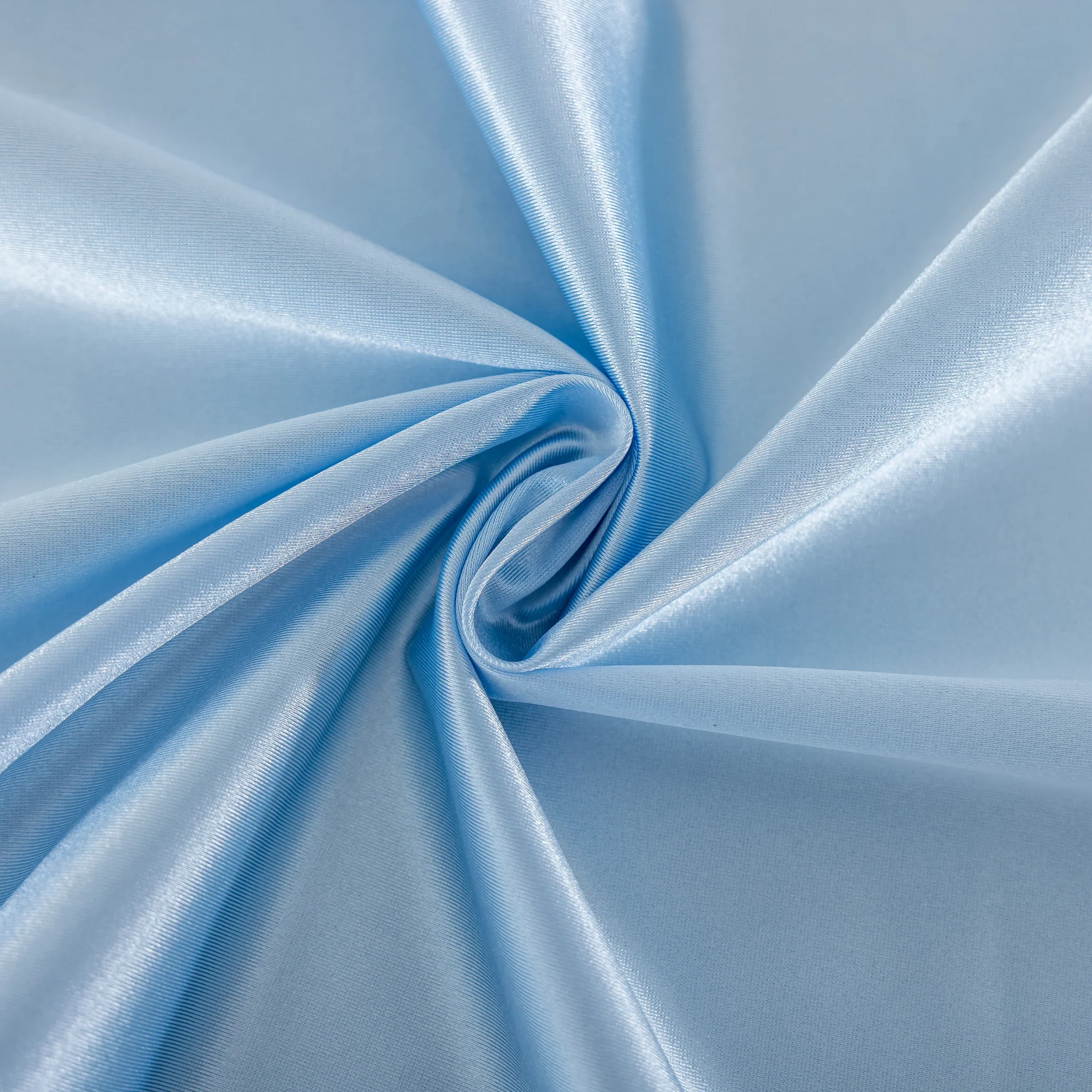 Premium Satin (Wrinkle-Resistant) 120" Round Tablecloth - Baby Blue - Image 2