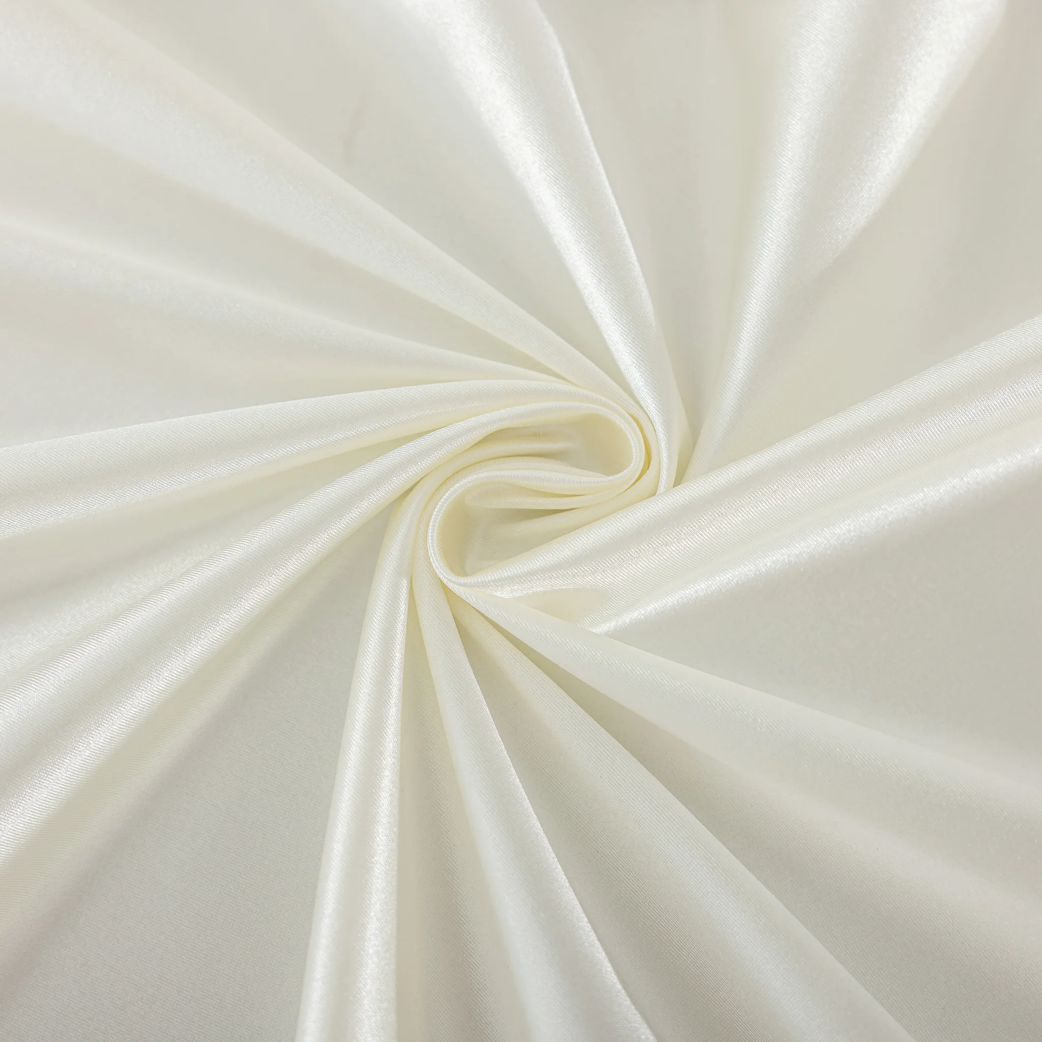Premium Satin (Wrinkle-Resistant) 120" Round Tablecloth - Ivory - Image 2