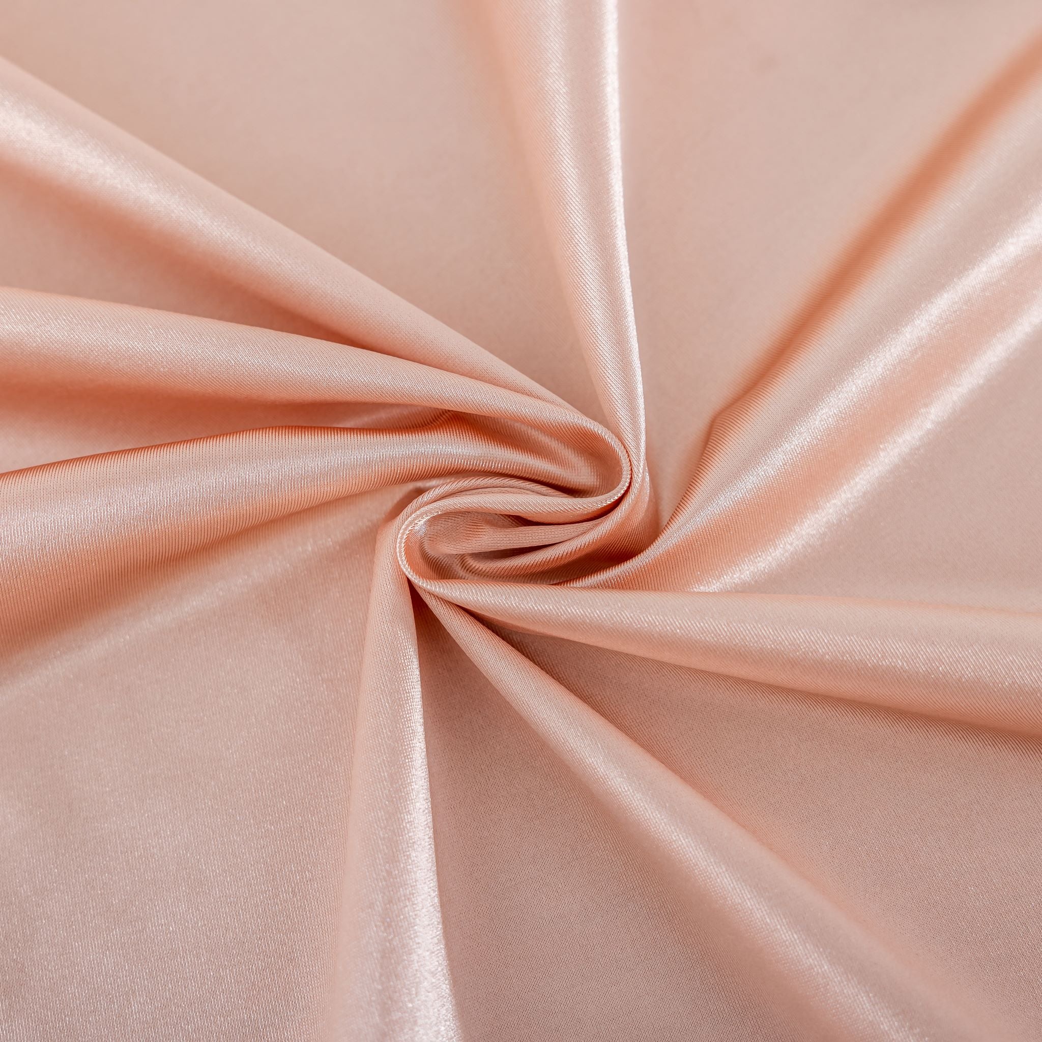Premium Satin (Wrinkle-Resistant) 132" Round Tablecloth - Blush/Rose Gold - Image 3