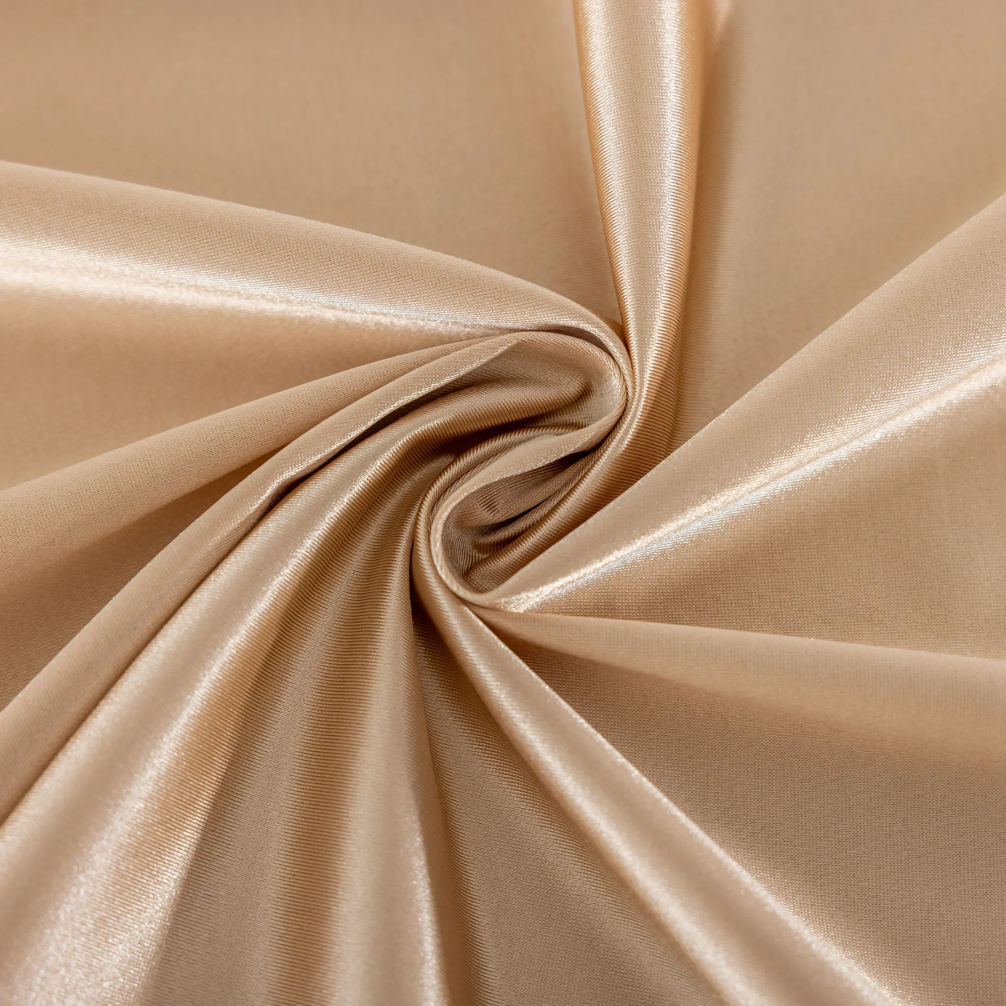 Premium Satin (Wrinkle-Resistant) 132" Round Tablecloth - Champagne - Image 2