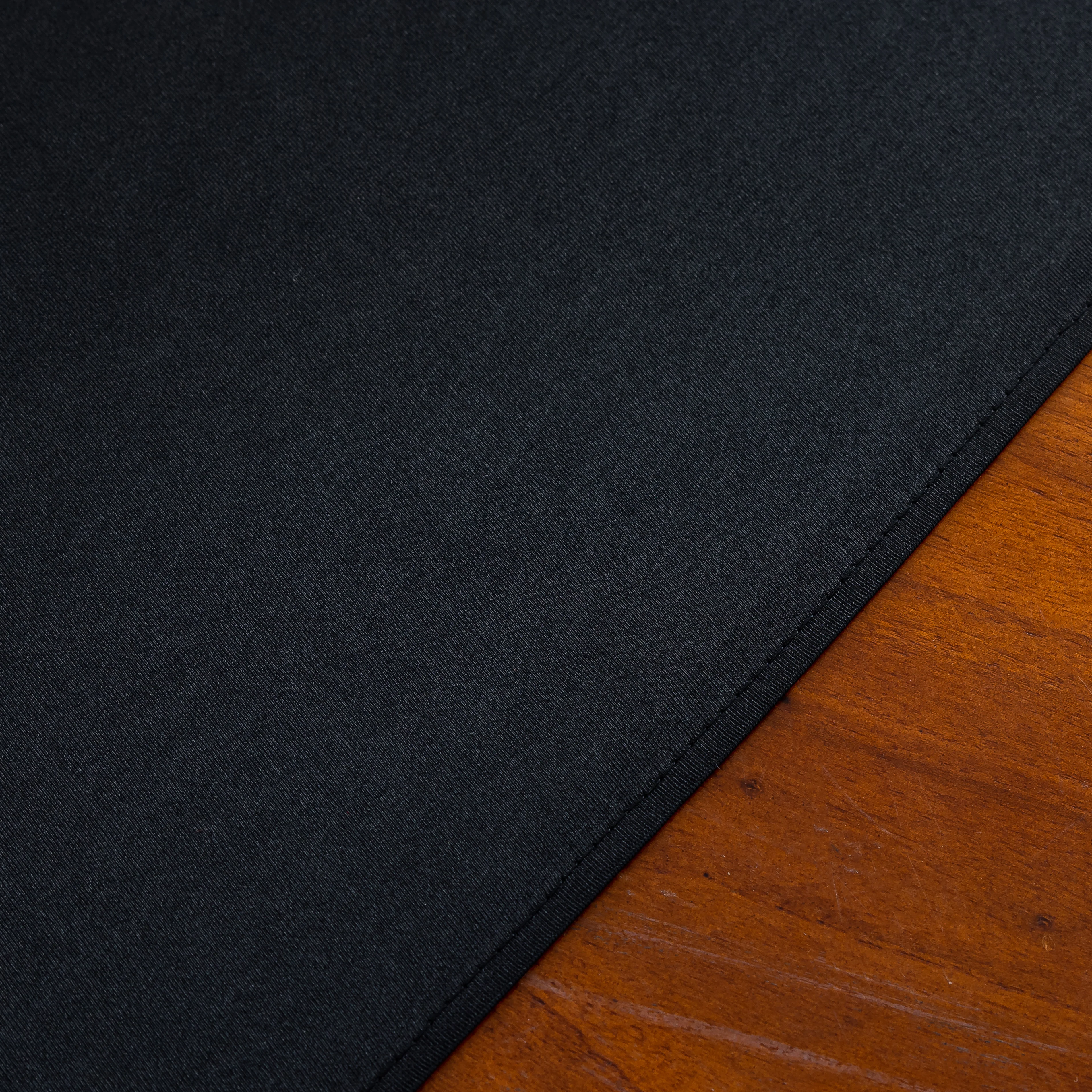 Premium Satin (Wrinkle-Resistant) 90"x156" Rectangular Tablecloth - Black - Image 4