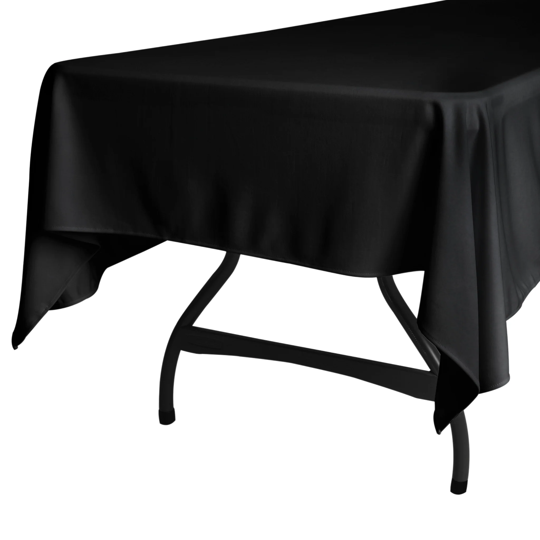 Scuba 60"x120" Rectangular Tablecloth - Black - Image 3