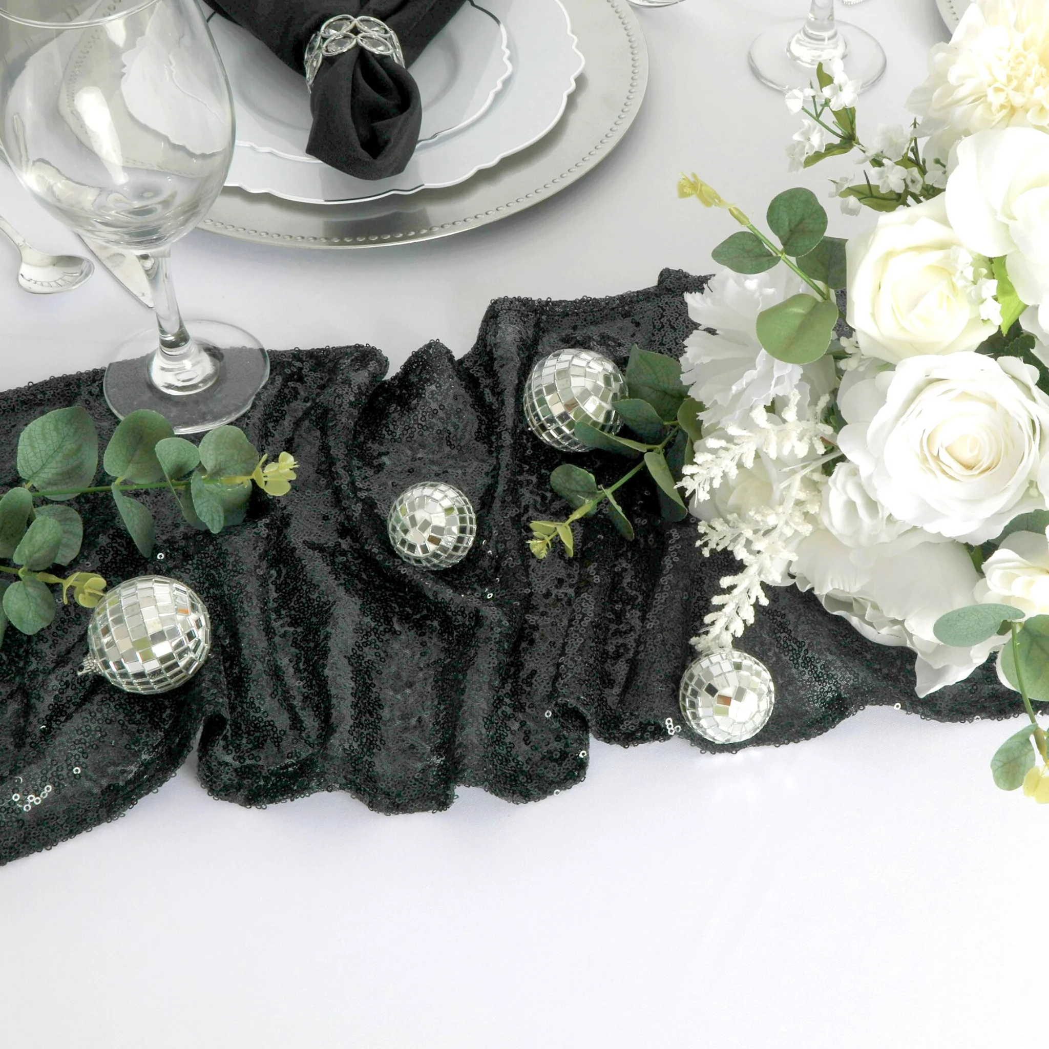 Scuba 60"x120" Rectangular Tablecloth - White - Image 2