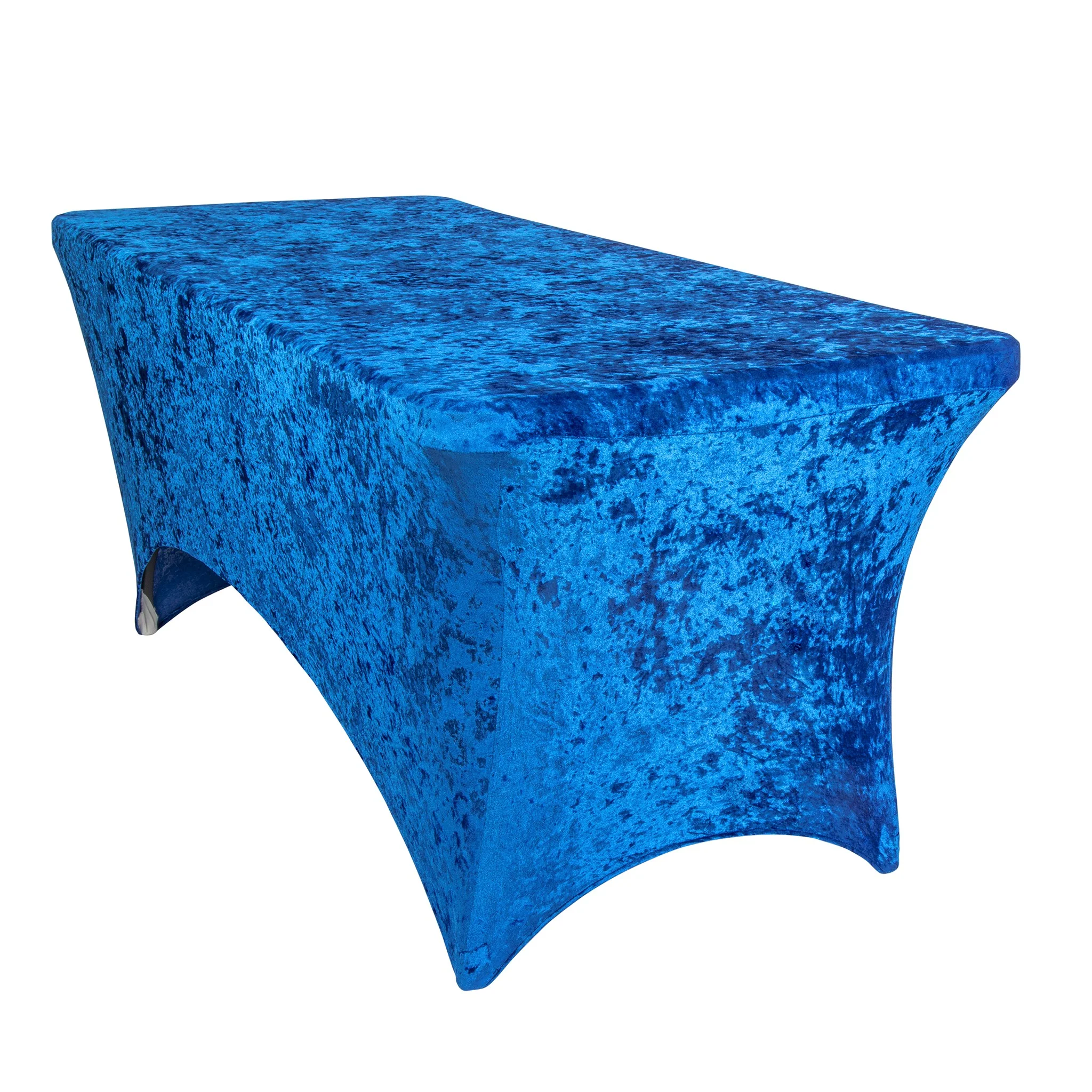 Velvet Spandex Table Cover 6ft Rectangle - Royal Blue - Image 4