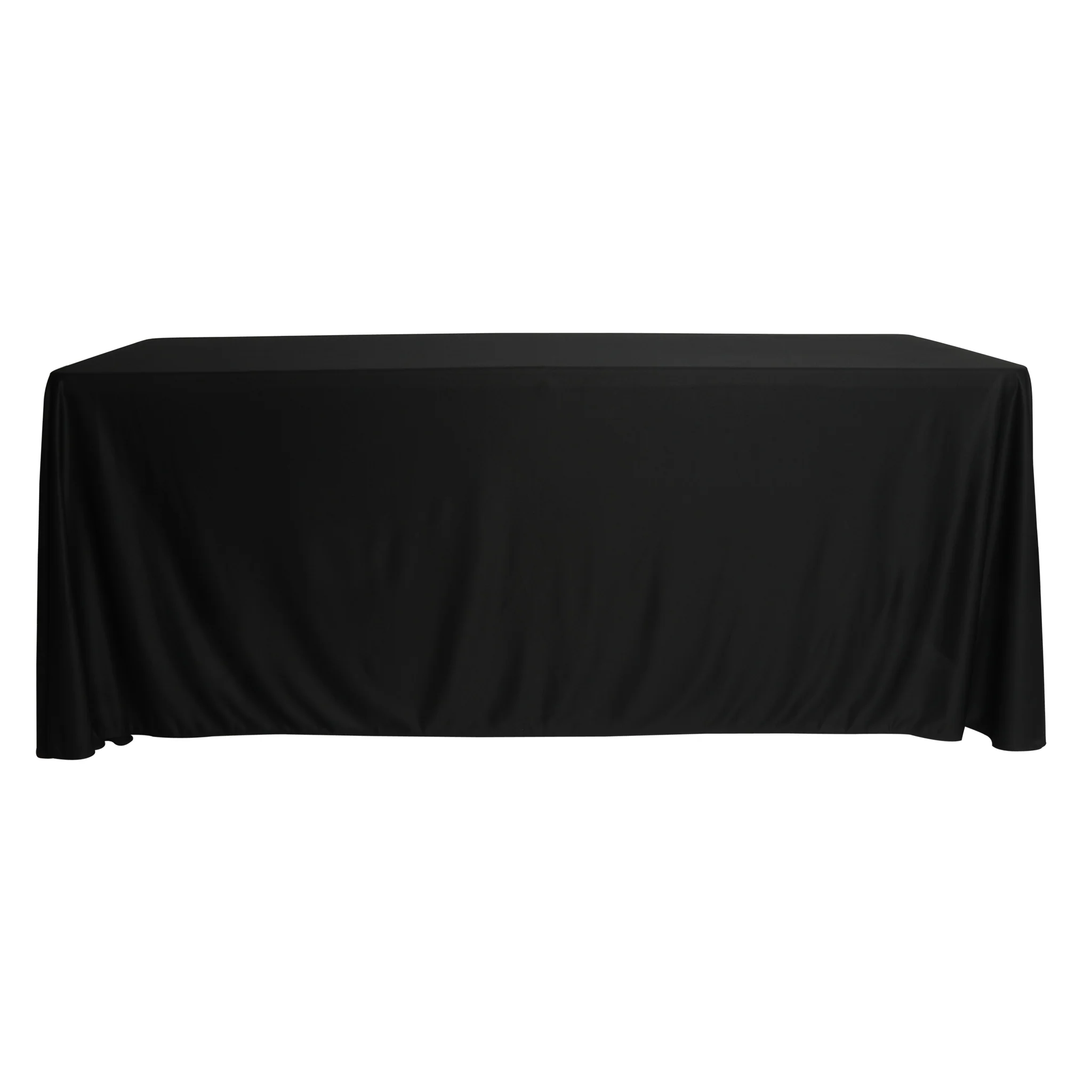 Scuba 90"x132" Rectangular Oblong Tablecloth - Black