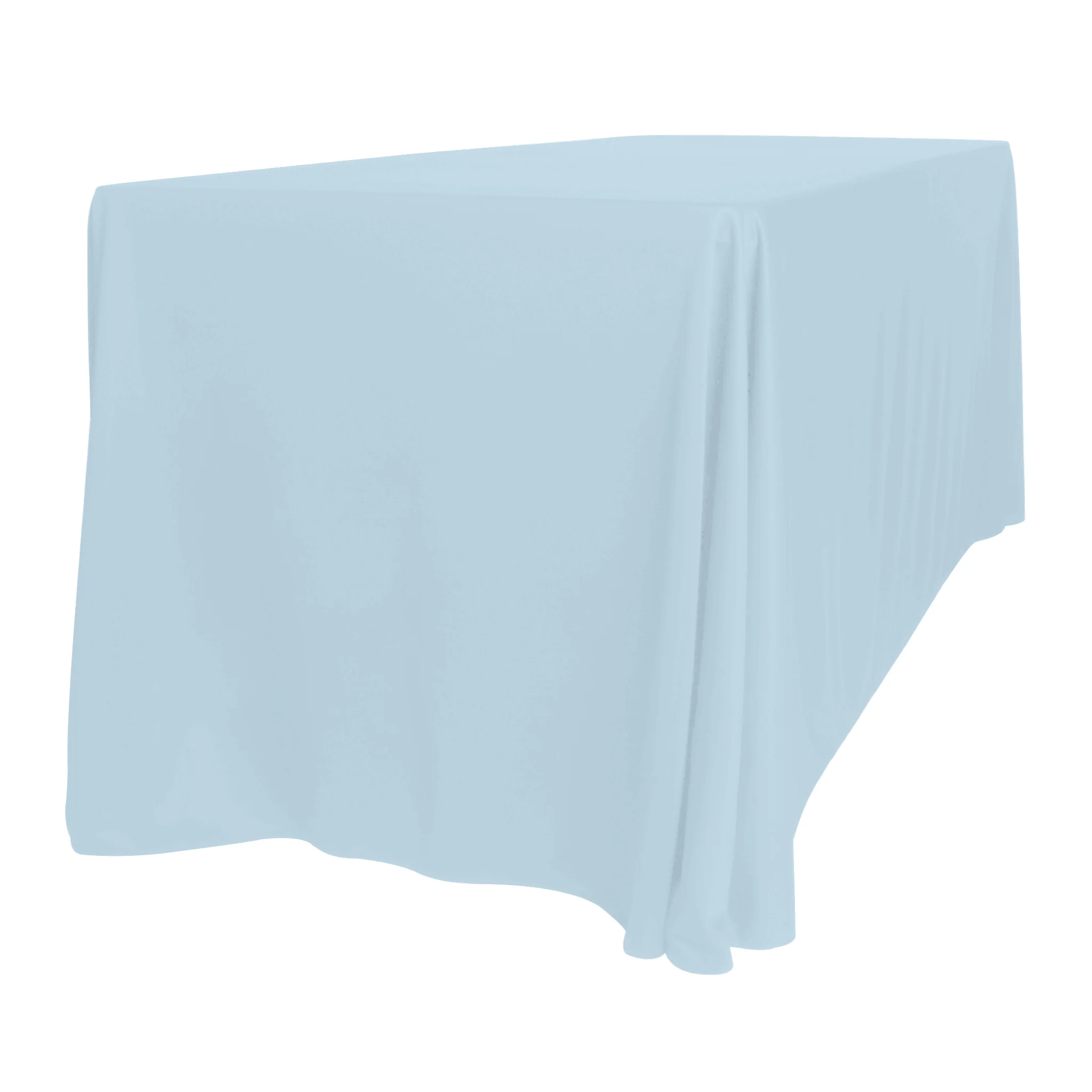 Scuba 90"x132" Rectangular Oblong Tablecloth - Dusty Blue - Image 3