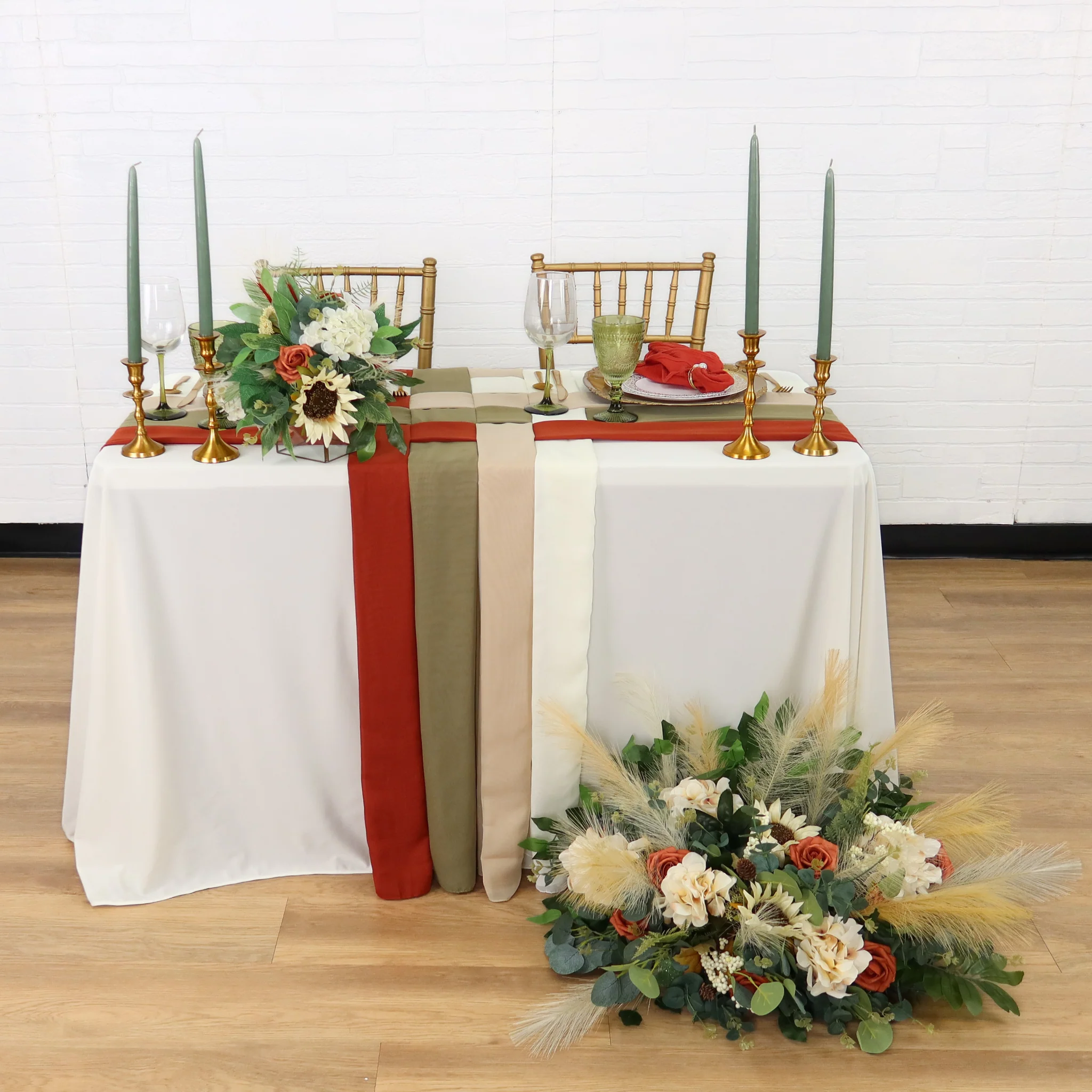 Scuba 90"x132" Rectangular Oblong Tablecloth - Ivory - Image 3
