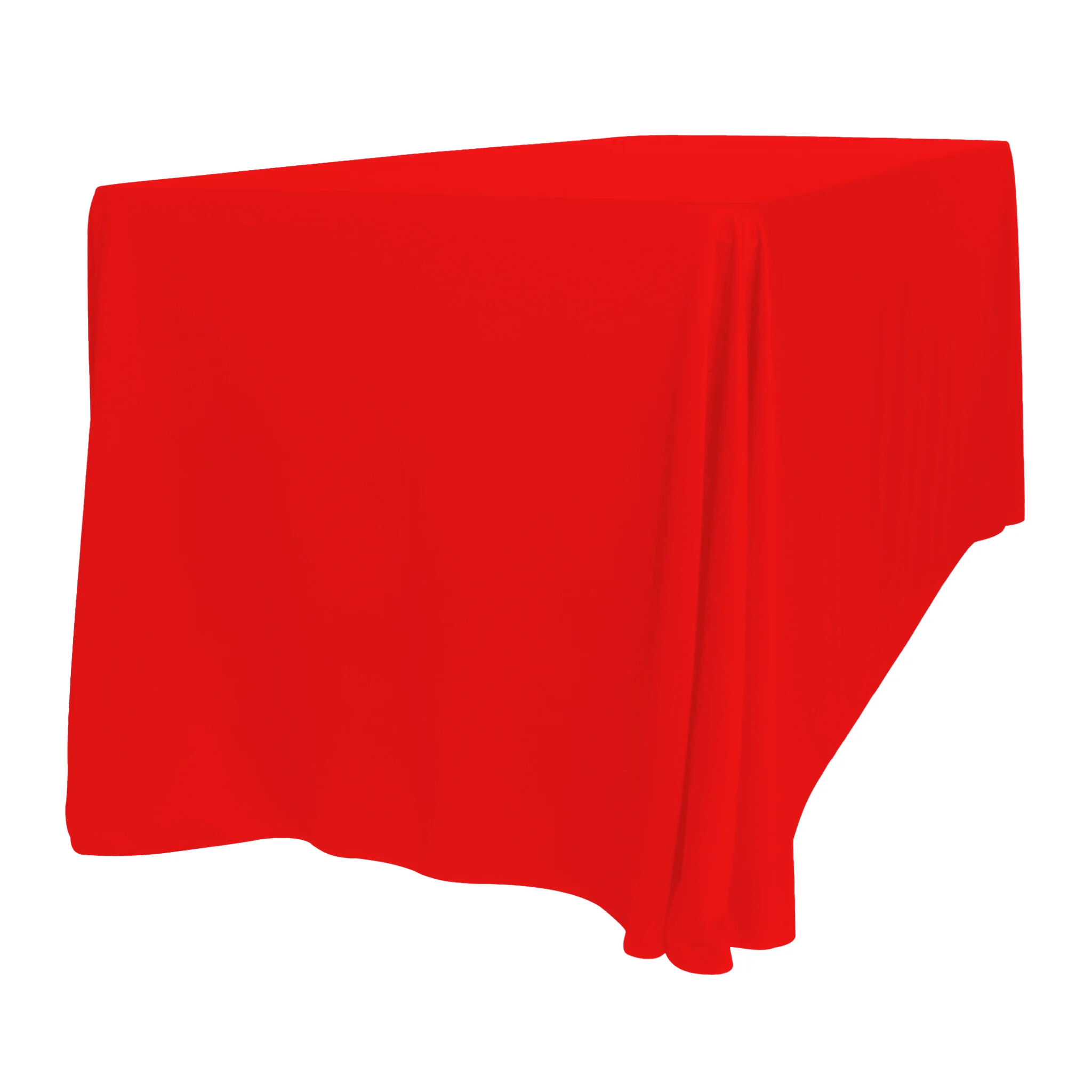 Scuba 90"x132" Rectangular Oblong Tablecloth - Red - Image 3