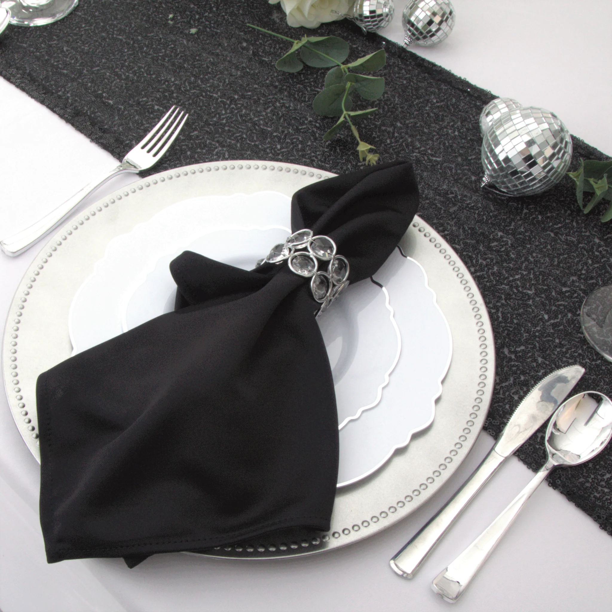 Scuba 90"x132" Rectangular Oblong Tablecloth - White - Image 4