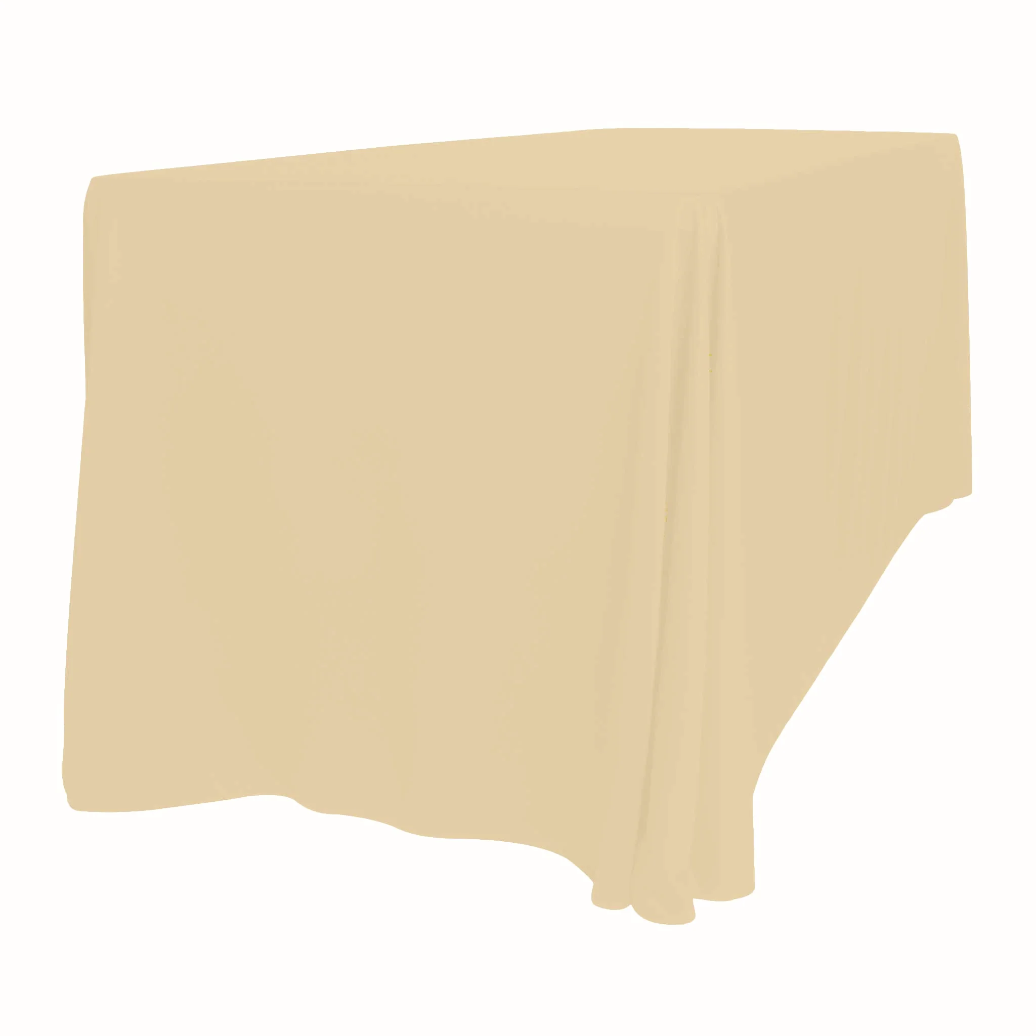 Scuba 90"x156" Rectangular Oblong Tablecloth - Champagne - Image 3