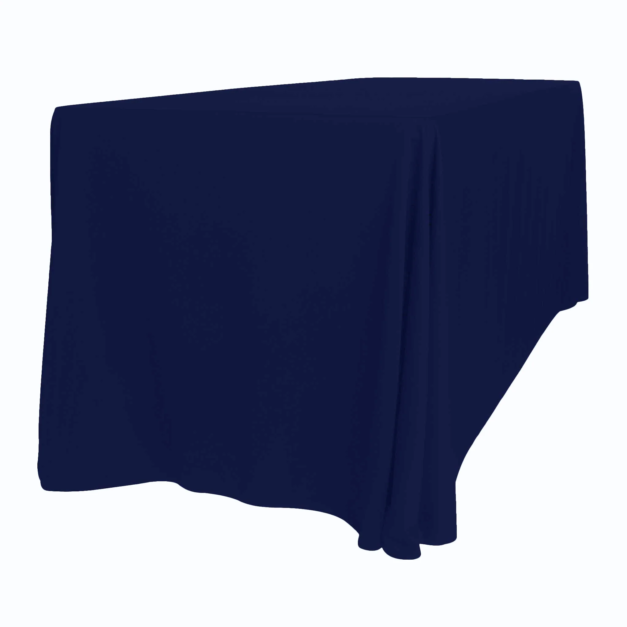 Scuba 90"x156" Rectangular Oblong Tablecloth - Navy Blue - Image 3