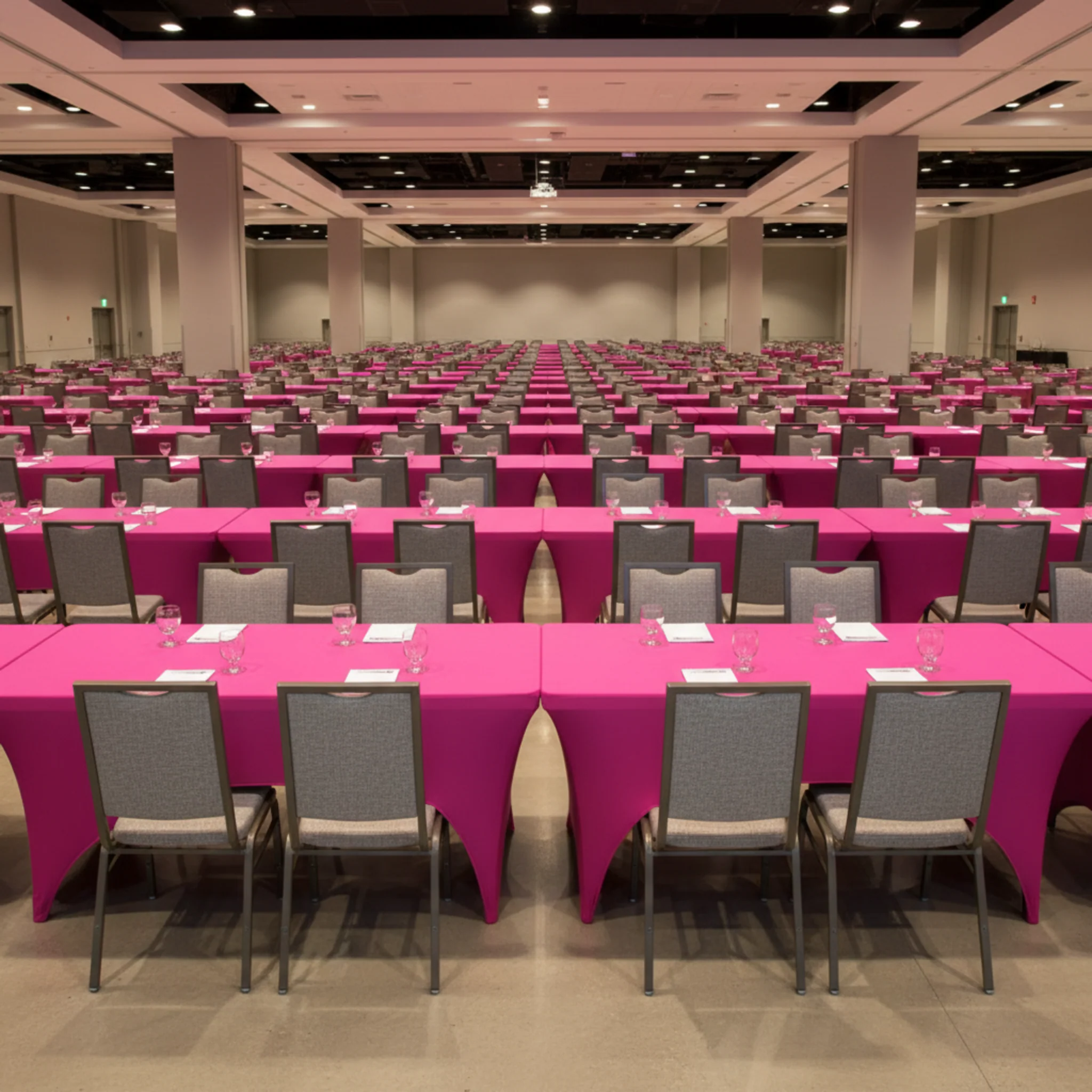 Rectangular 6 FT Spandex Table Cover - Fuchsia - Image 4