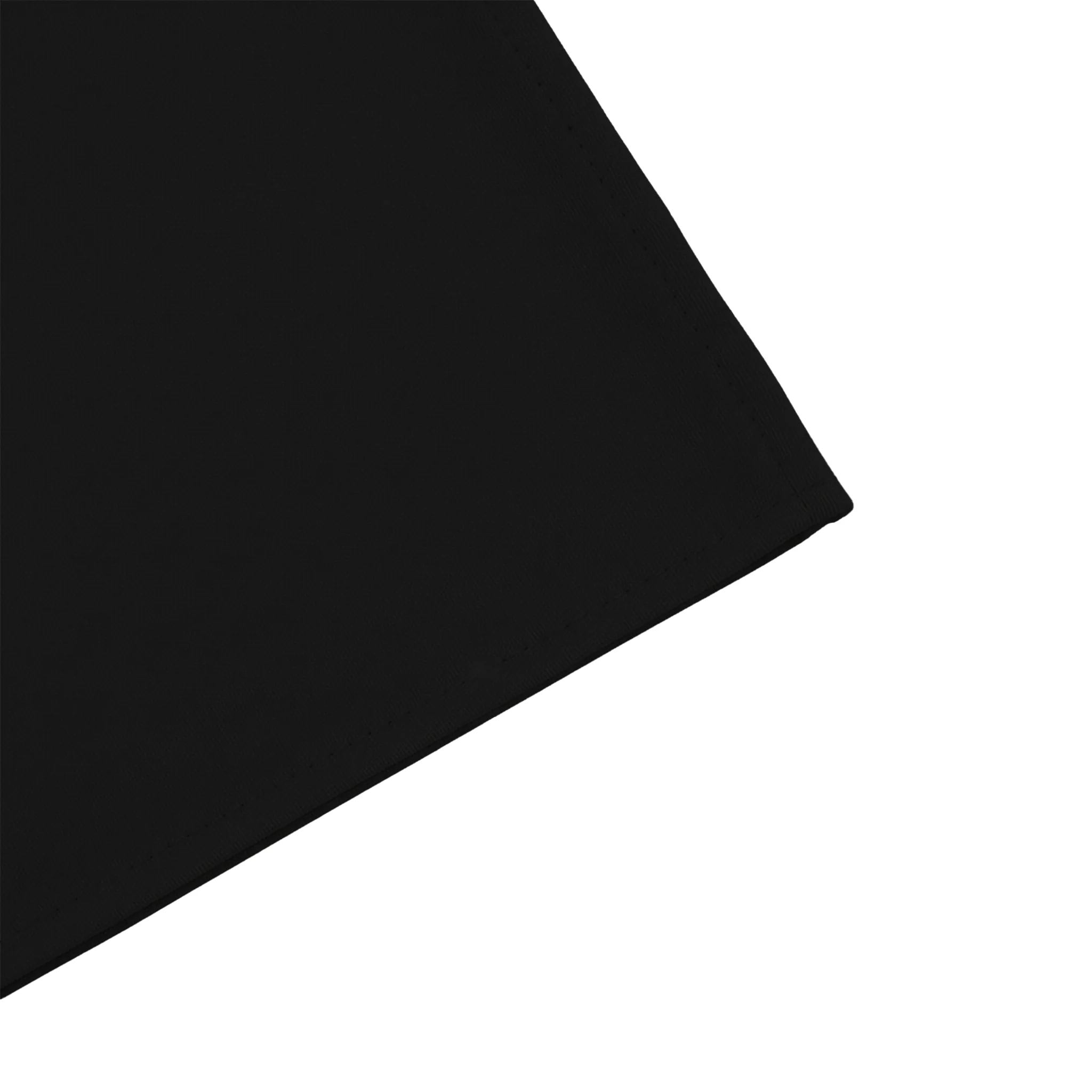 90"x132" Rectangular Premium Polyester Tablecloth (Square Corners) - Black - Image 2