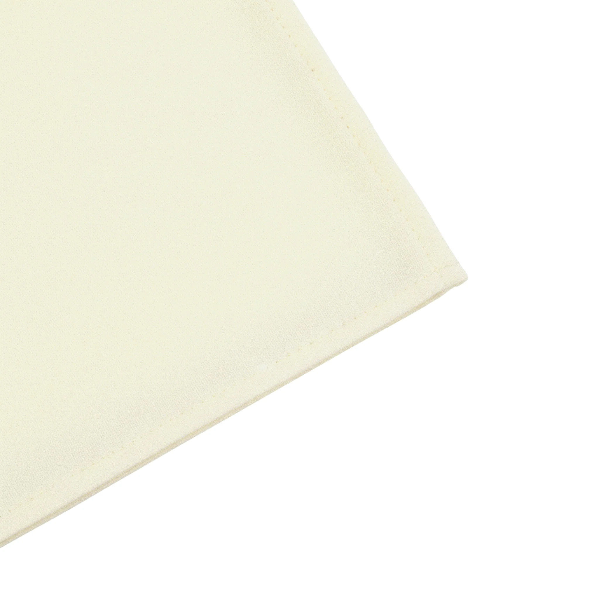 90"x132" Rectangular Premium Polyester Tablecloth (Square Corners) - Light Ivory/Off White - Image 2
