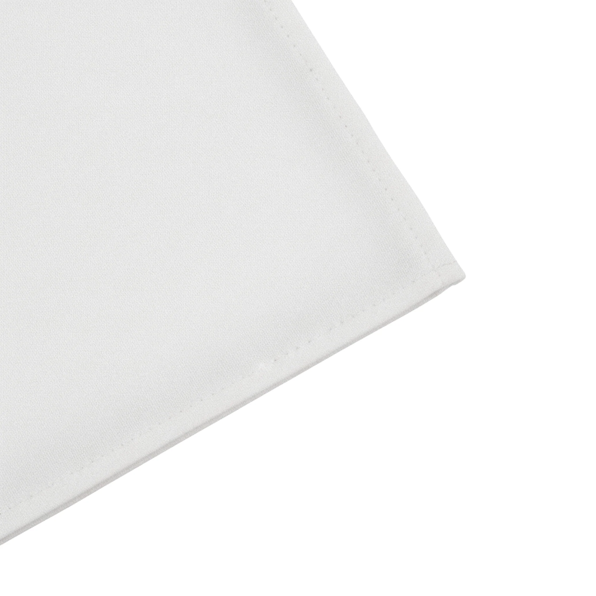 90"x156" Rectangular Premium Polyester Tablecloth (Square Corners) - White - Image 2