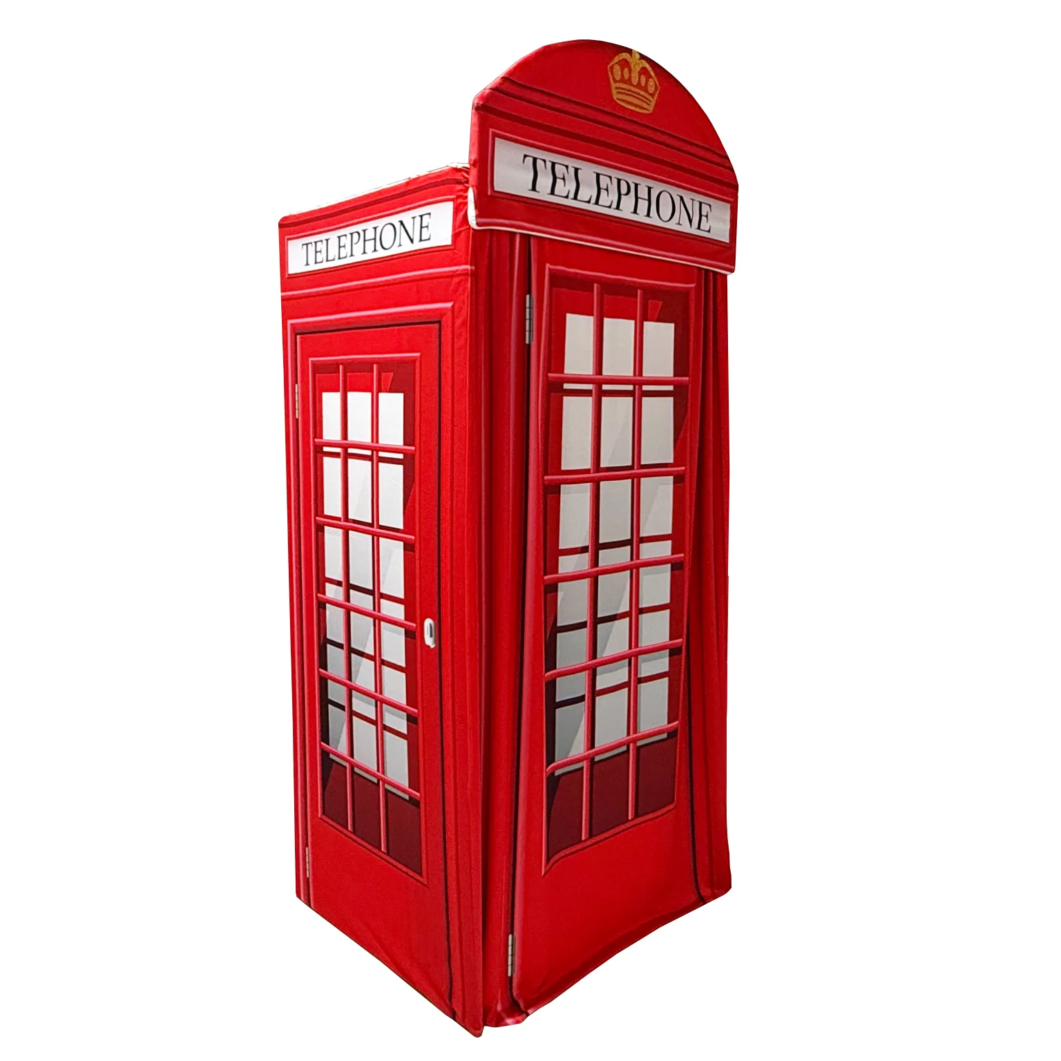 Red Telephone Booth Printed Backdrop Spandex Cover - Image 4