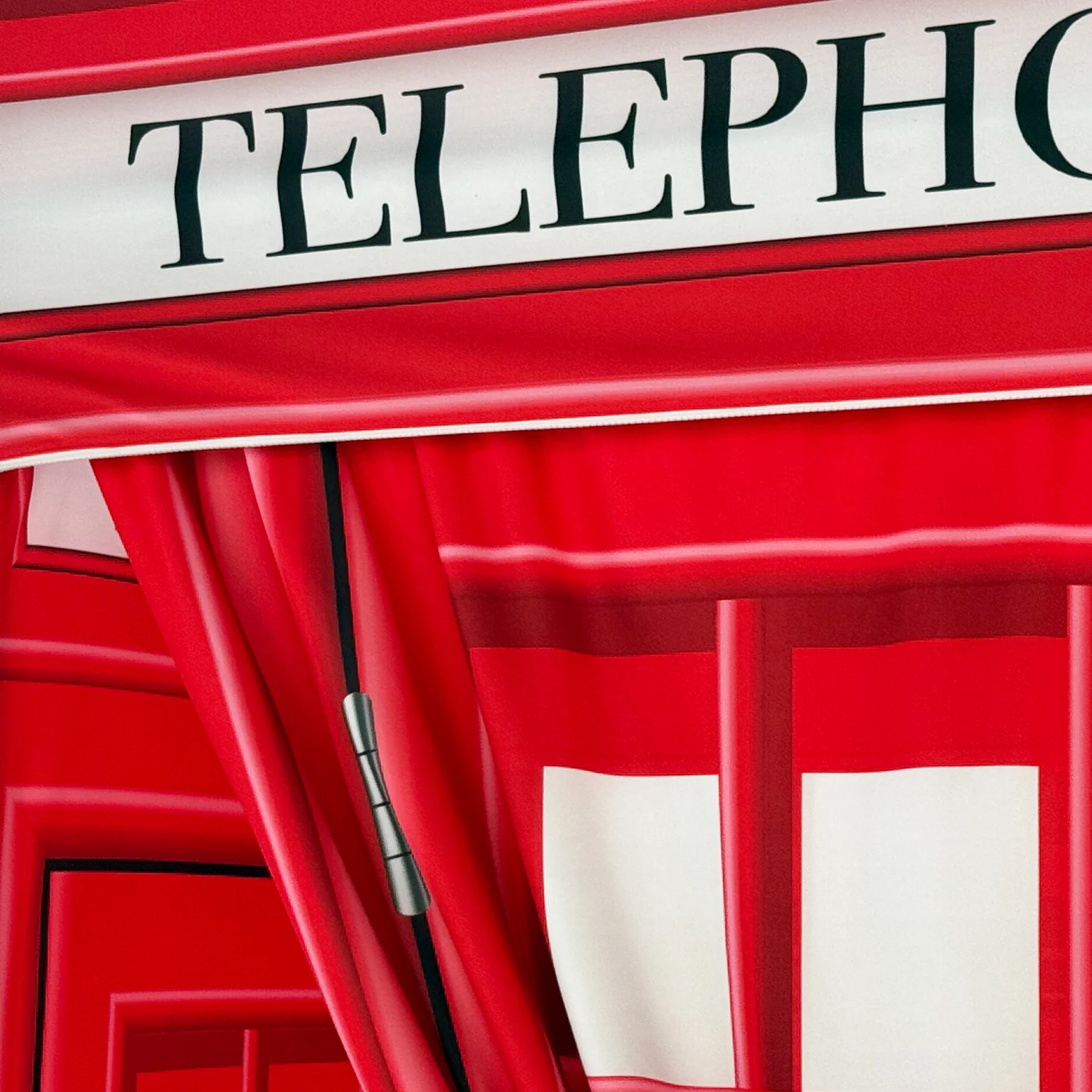 Red Telephone Booth Printed Backdrop Spandex Cover - Image 7