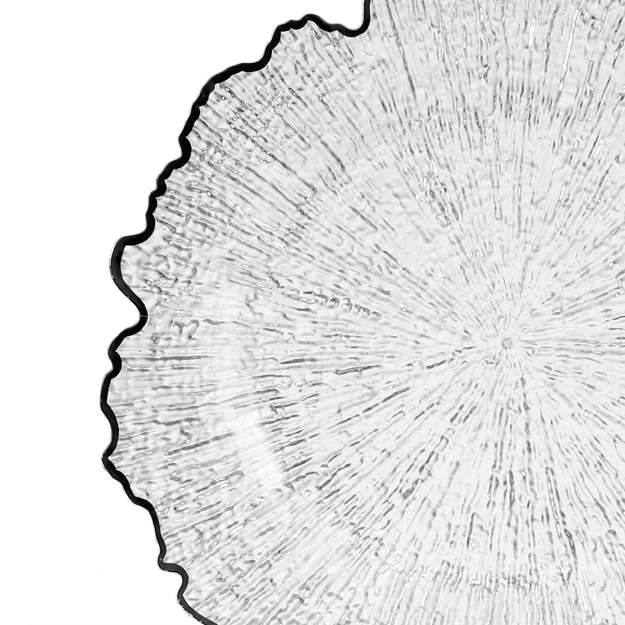 Reef Acrylic Charger Plate - Clear Black Trim - Image 4