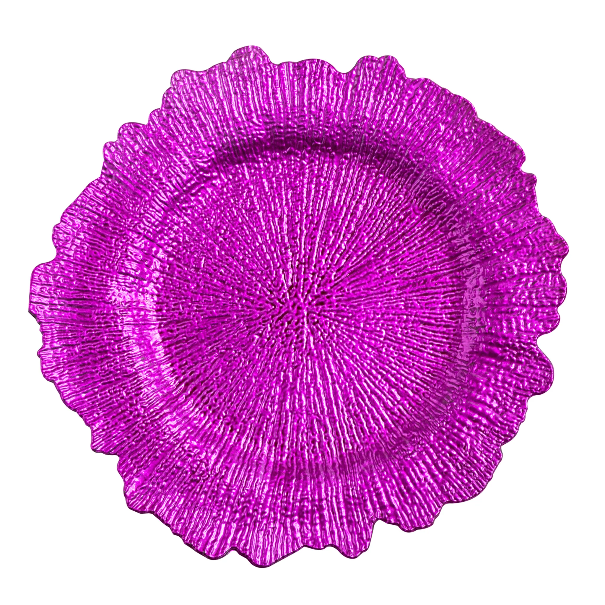 Reef Acrylic Charger Plate - Fuchsia - Image 3