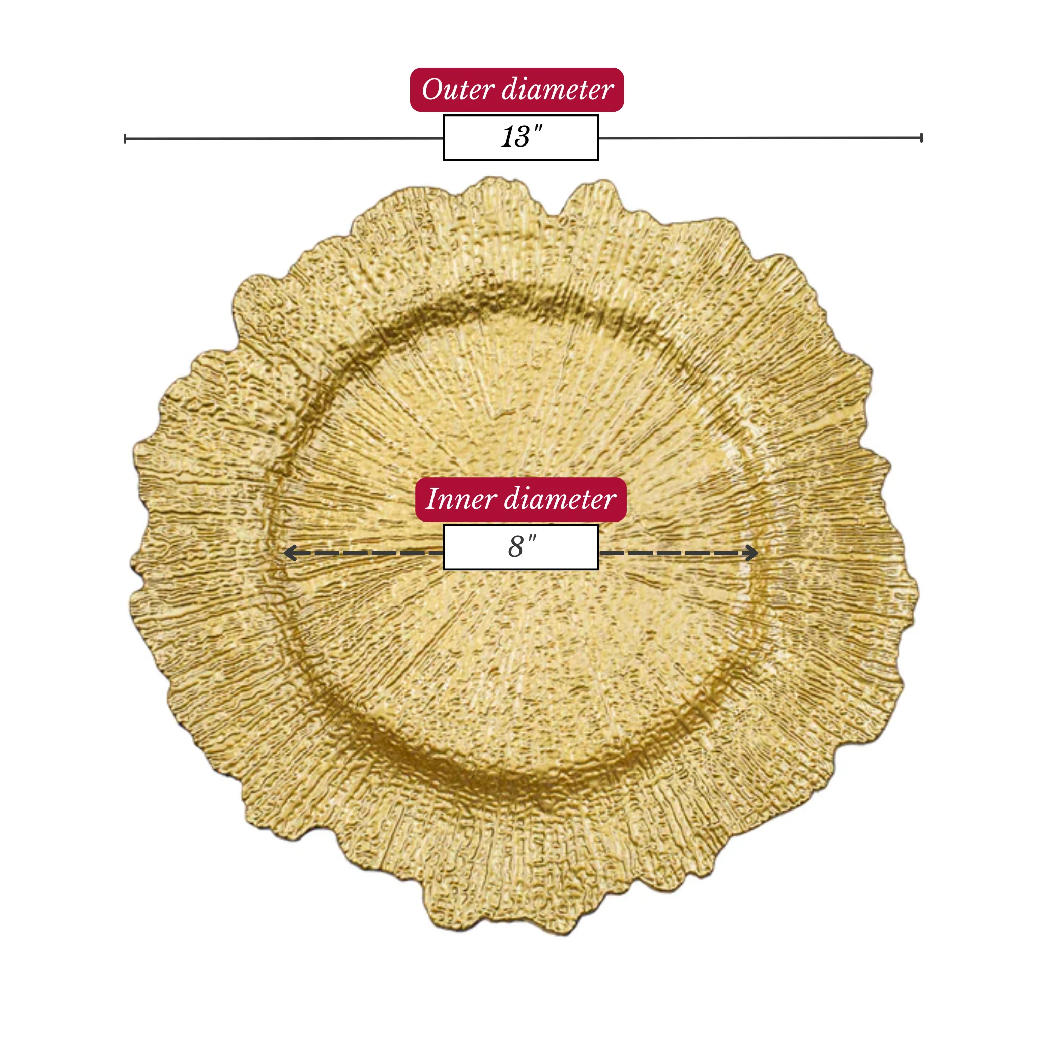 Reef Acrylic Charger Plate - Gold - Image 6