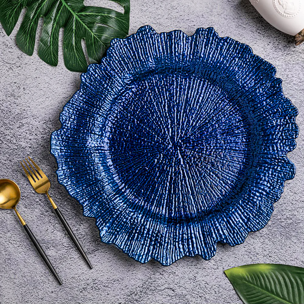 Reef Acrylic Charger Plate - Navy Blue - Image 3