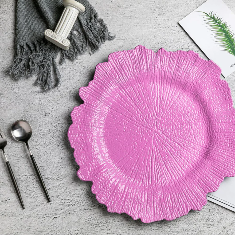 Reef Acrylic Charger Plate - Pink - Image 2