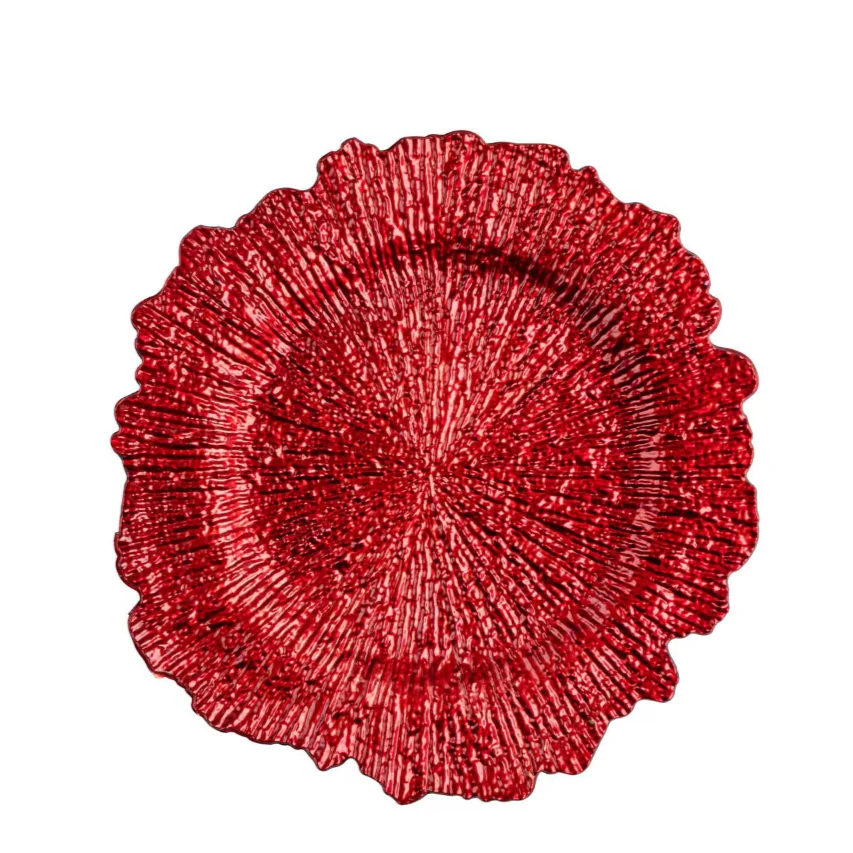 Reef Acrylic Charger Plate - Red