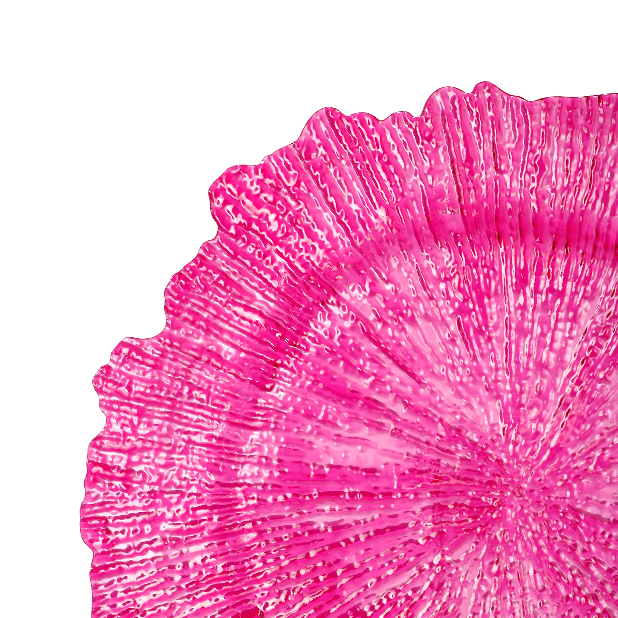 Transparent Reef Plastic Charger Plate - Fuchsia - Image 4