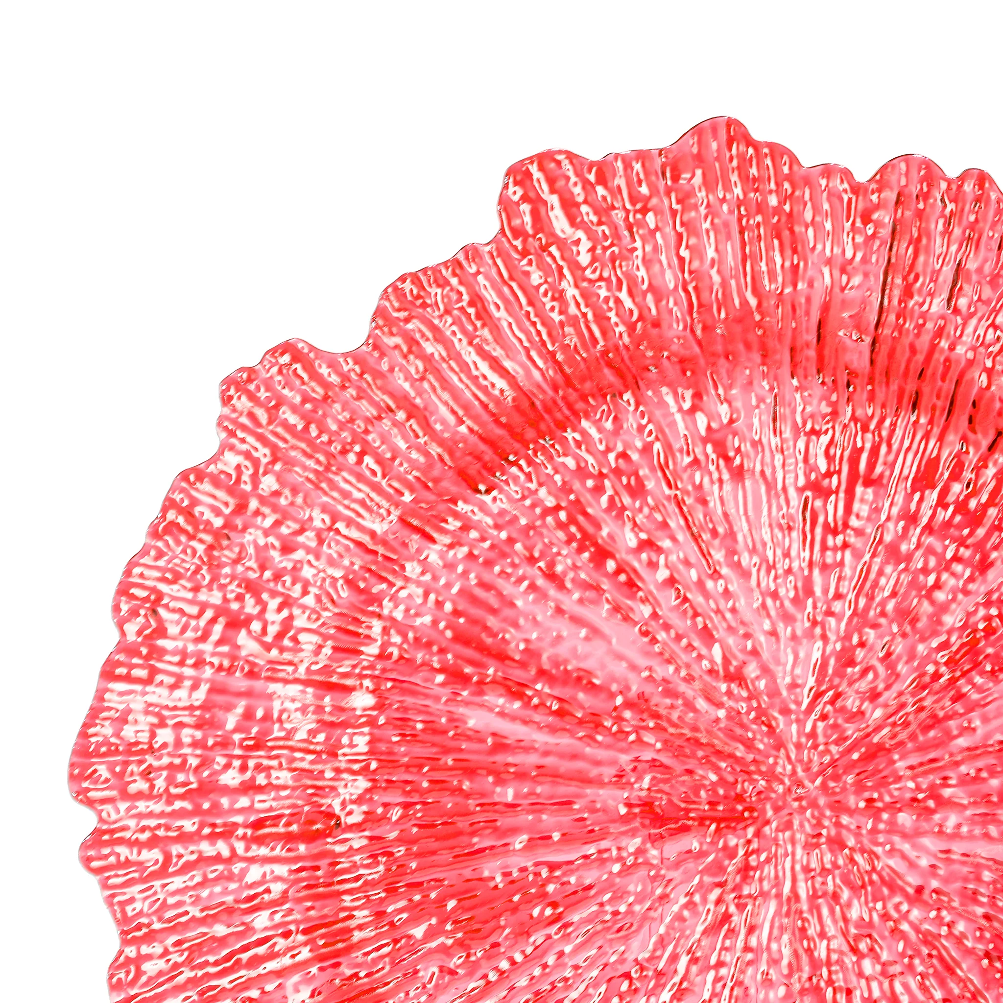 Transparent Reef Plastic Charger Plate - Red - Image 4