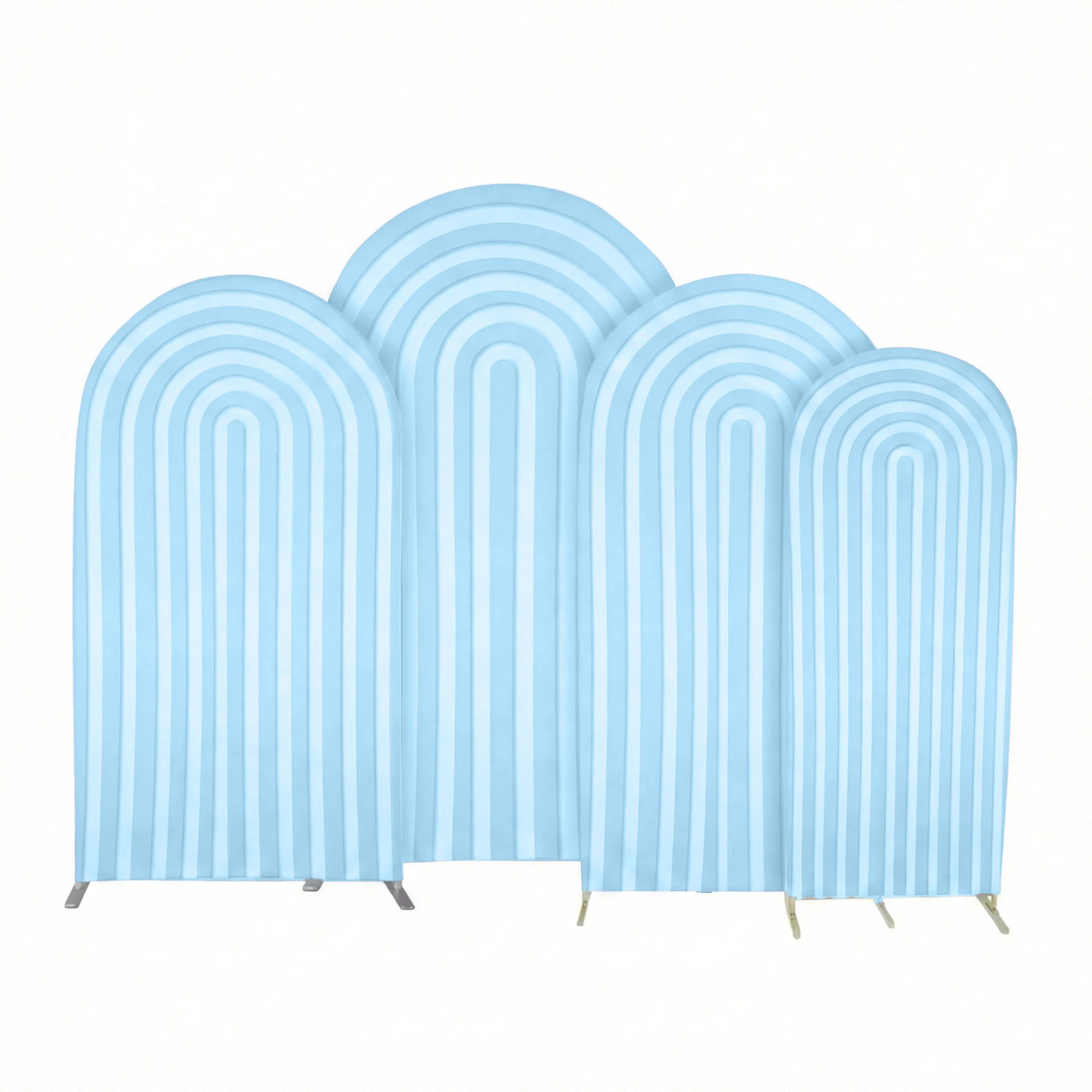 Ripple Spandex Covers for Trio Arch 4 pc - Baby Blue