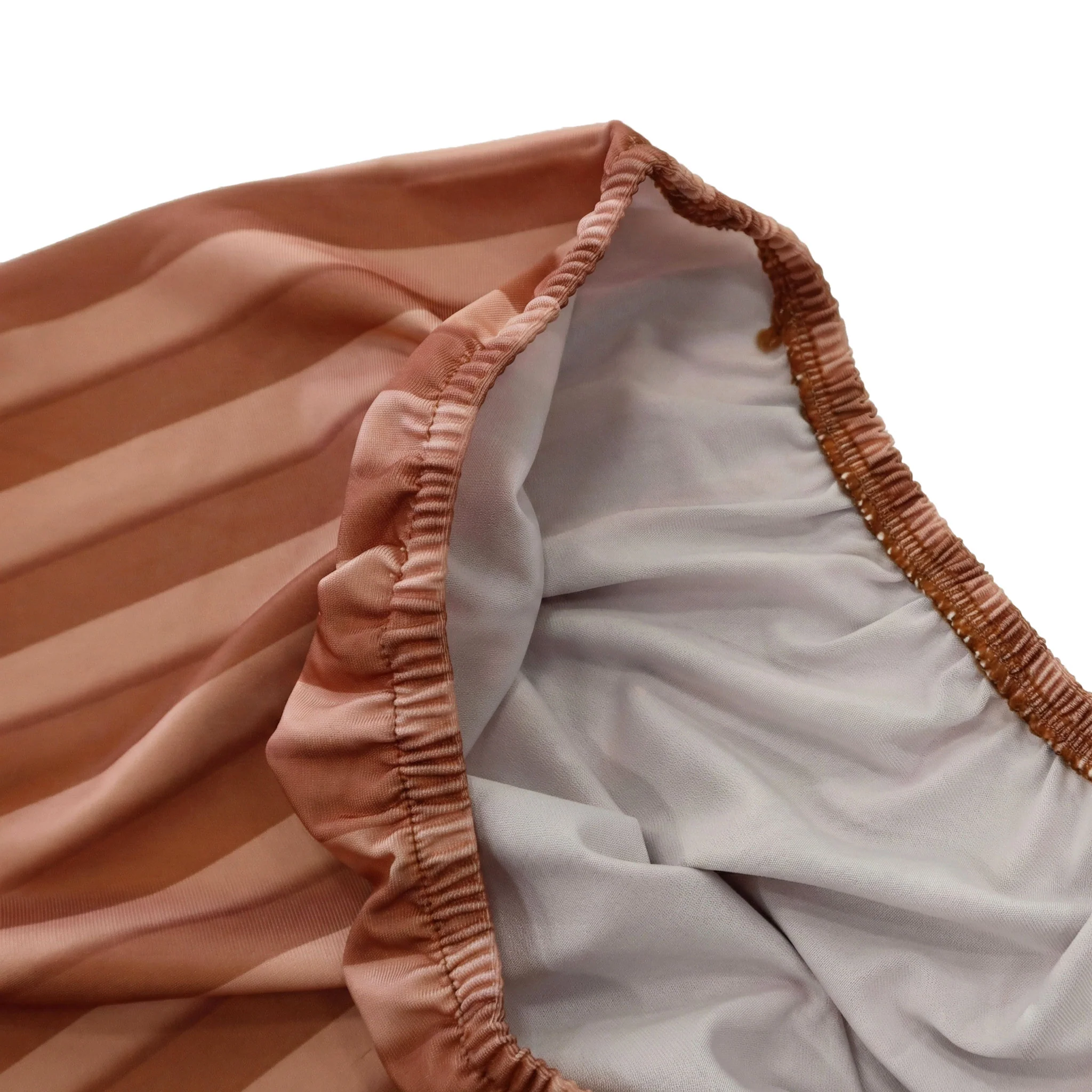 Ripple Spandex Covers for Trio Arch 4 pc - Mocha Brown - Image 3