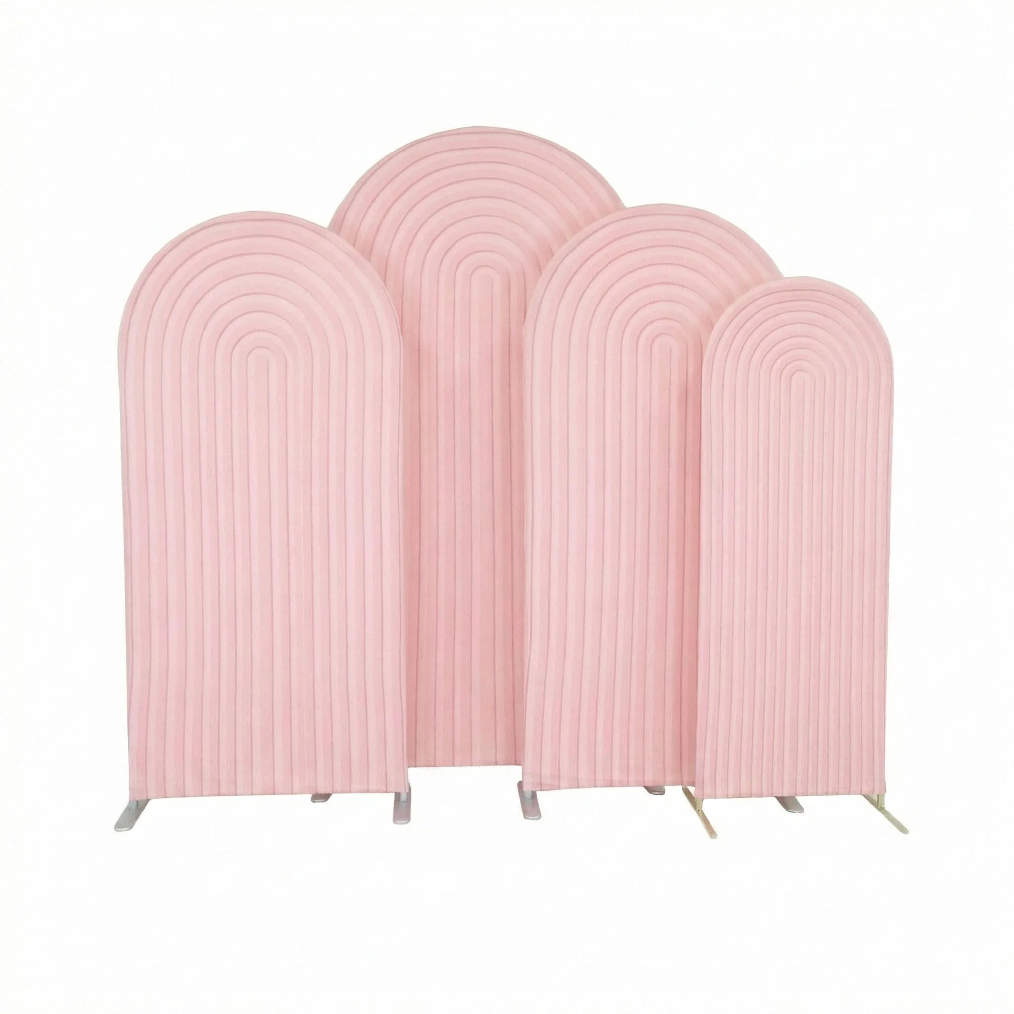 Ripple Spandex Covers for Trio Arch 4 pc - Pink