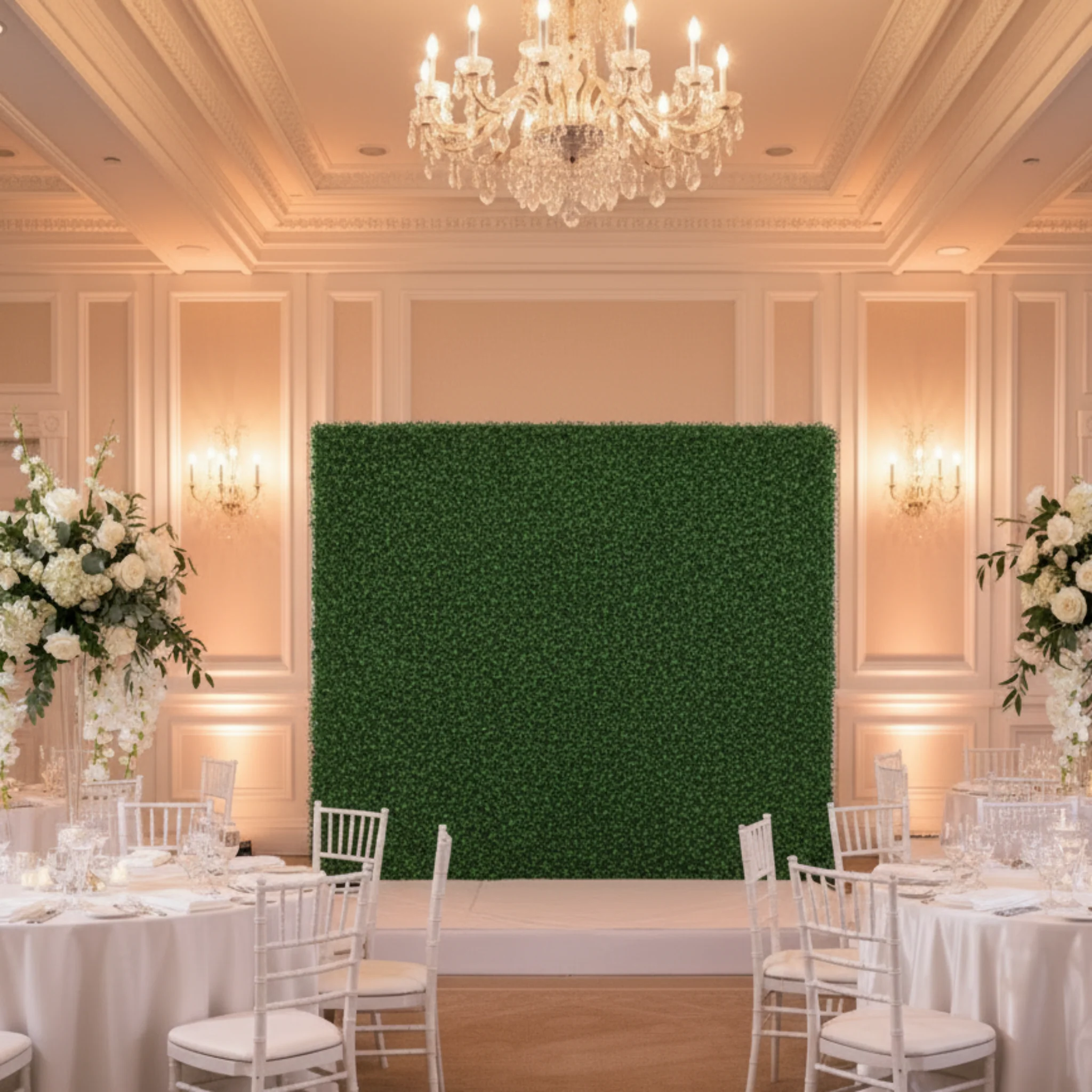 Roll Up Boxwood Greenery Wall Backdrop 8ft x 4ft - Image 6