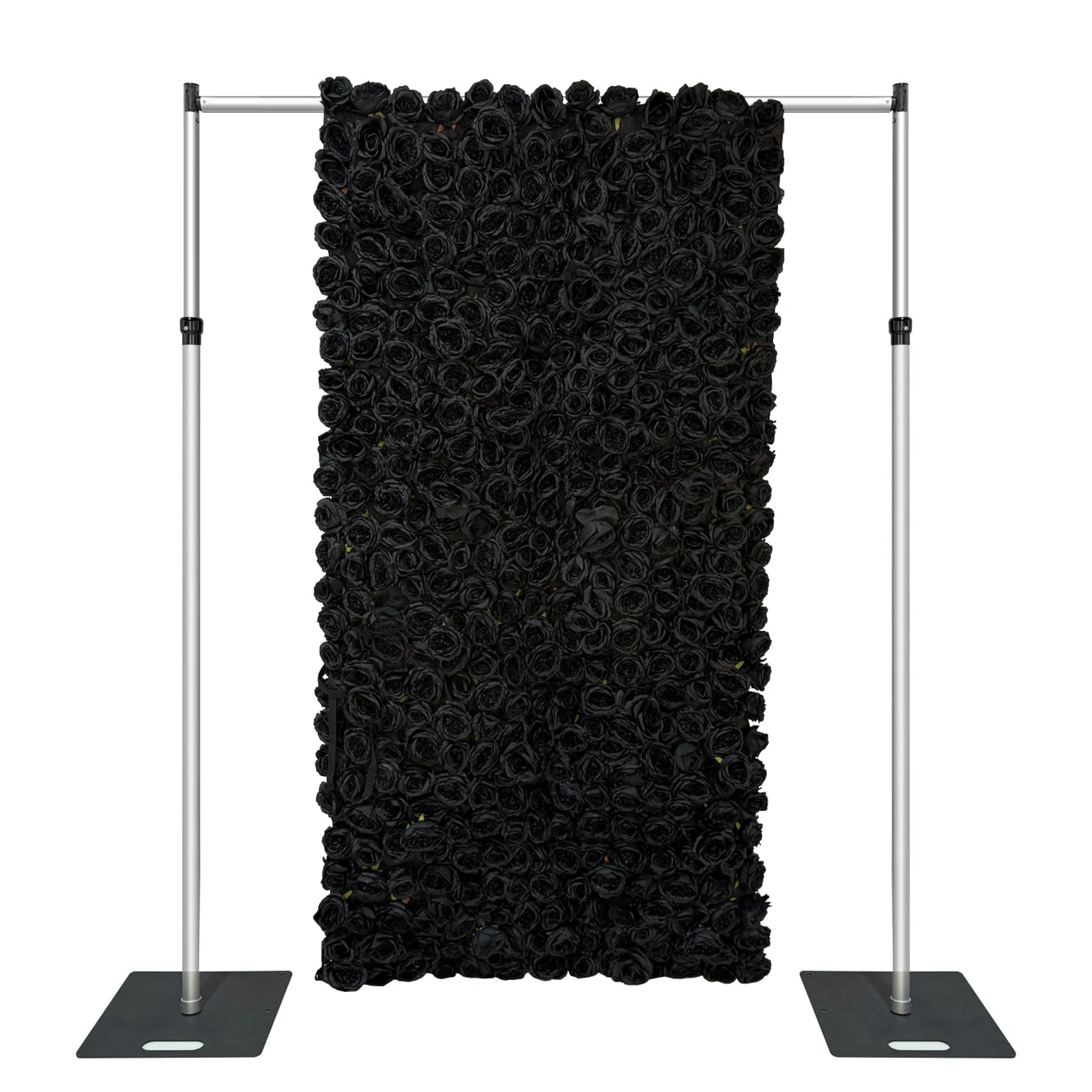Roll Up Flower Wall Backdrop 8ft x 4ft - Black