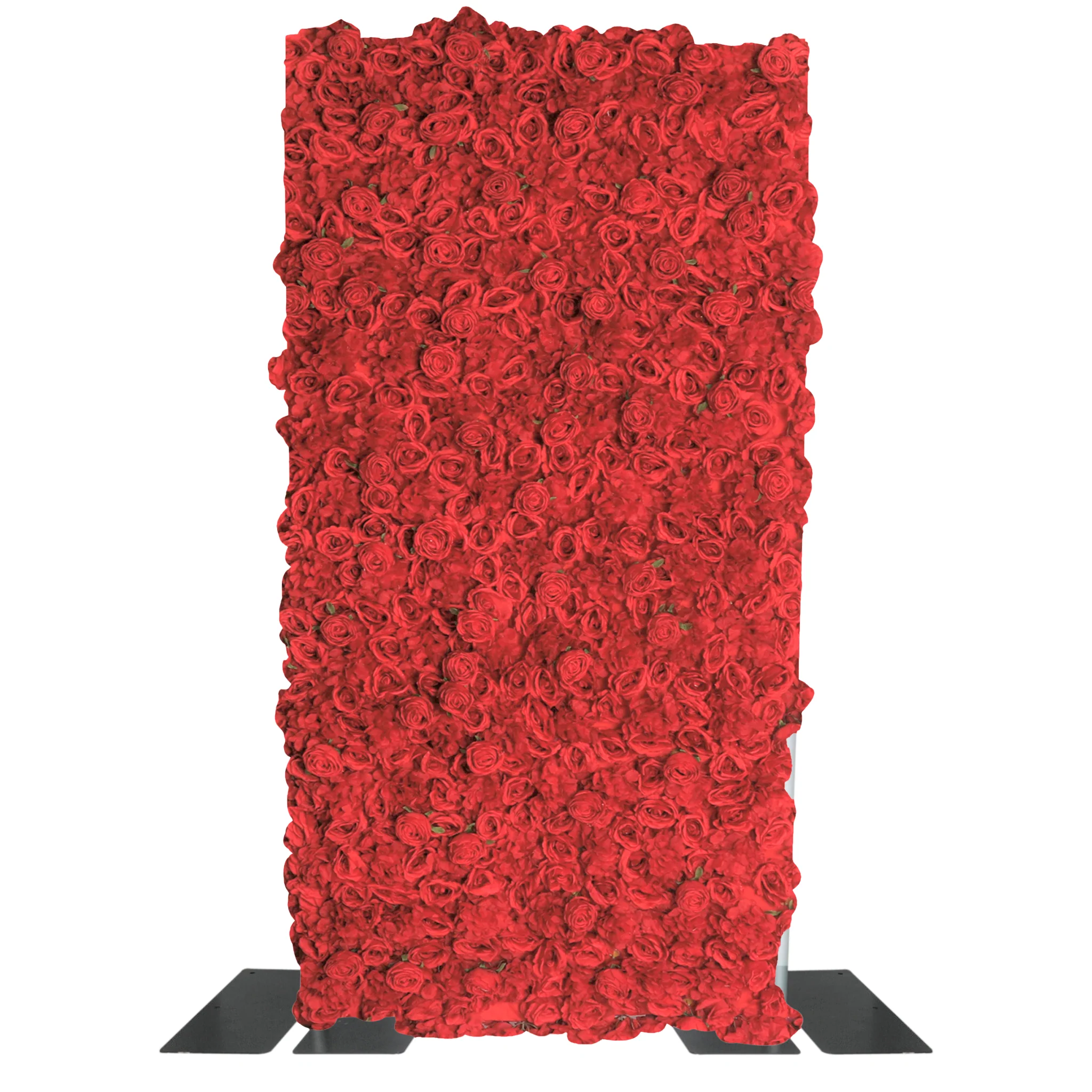 Roll Up Flower Wall Backdrop 8ft x 4ft - Red