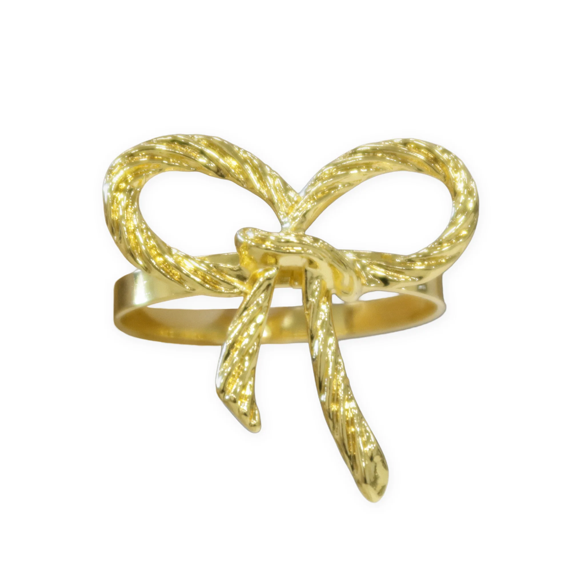 10 pc/pk Gold Rope Bow Tie Napkin Ring