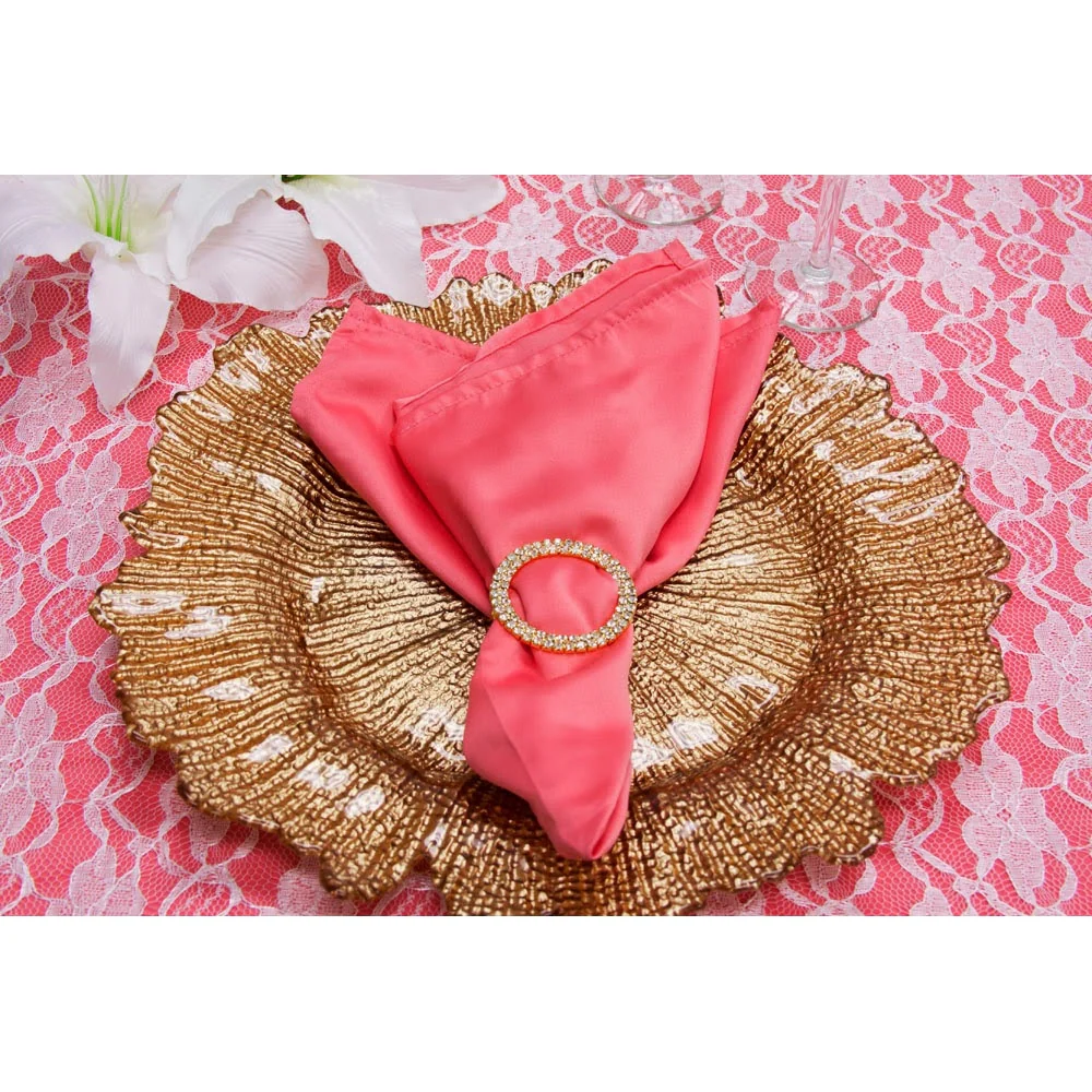 Round Diamond Rhinestone Metal Pin Sash Buckle - Gold - Image 3