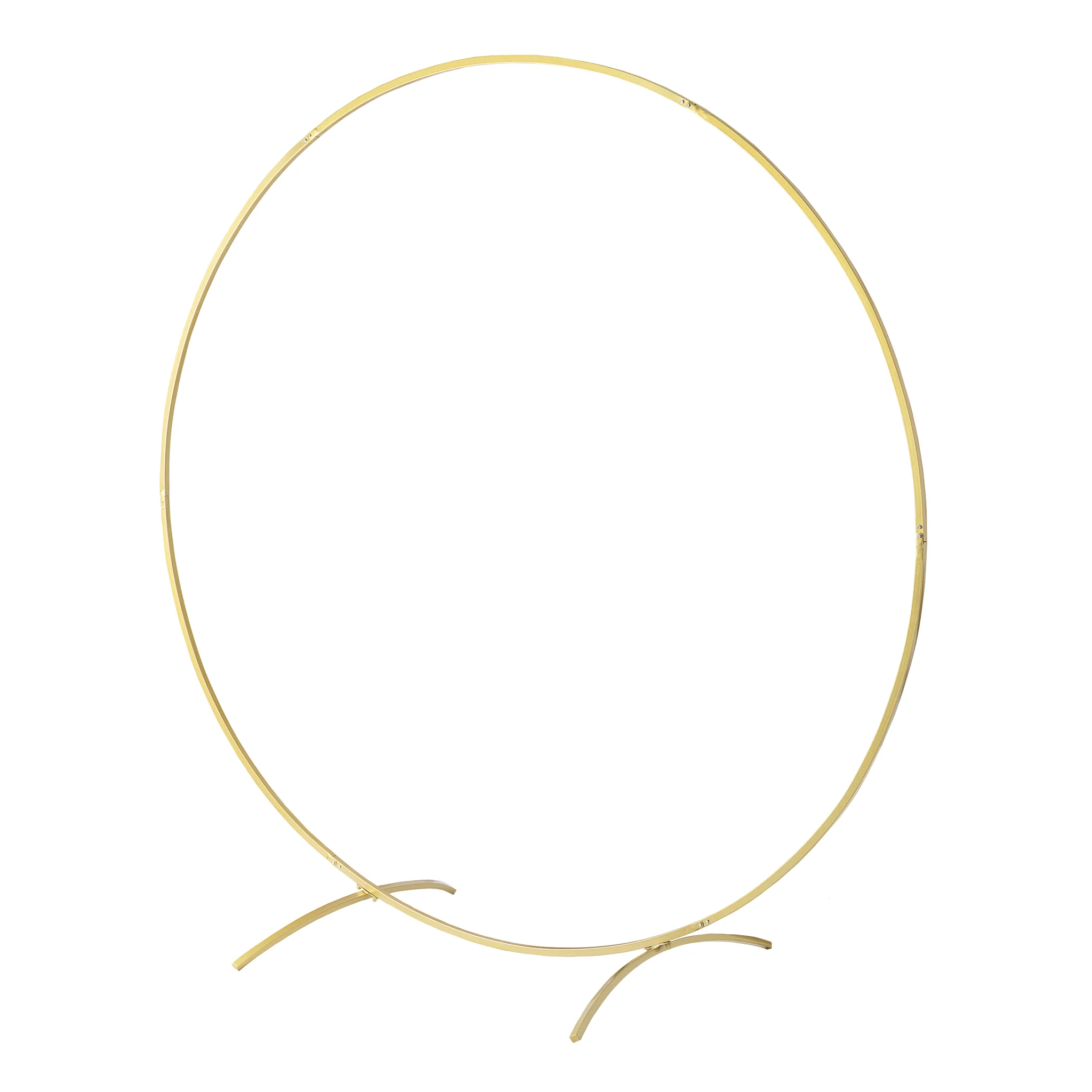 Round Wedding Arch Backdrop Frame Stand 7.5 ft - Gold - Image 2